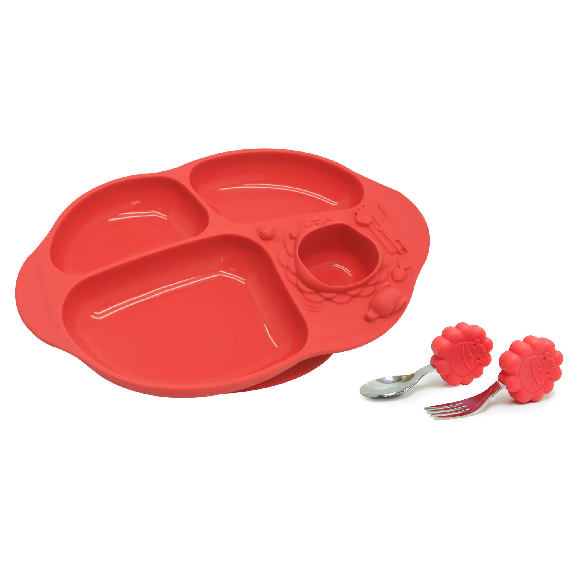 Marcus & Marcus- Unbreakable Silicone Tableware Set | Dishwasher Safe | BPA Free | Toddler Dining Set - Marcus