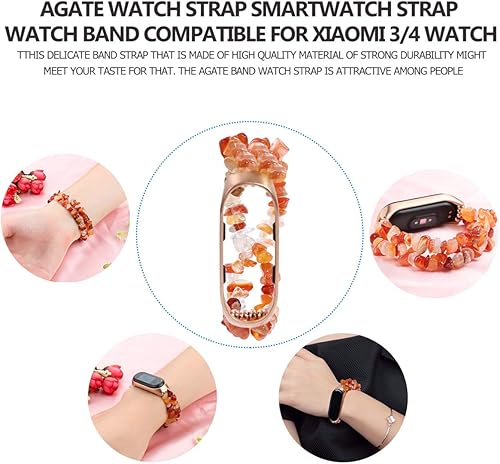 Miniatura 5 de NICERIO Compatible con bandas de reloj Xiaomi Mi 34 bandas de reloj de ágata correa de reloj con caja de reemplazo de reloj pulsera para mujeres