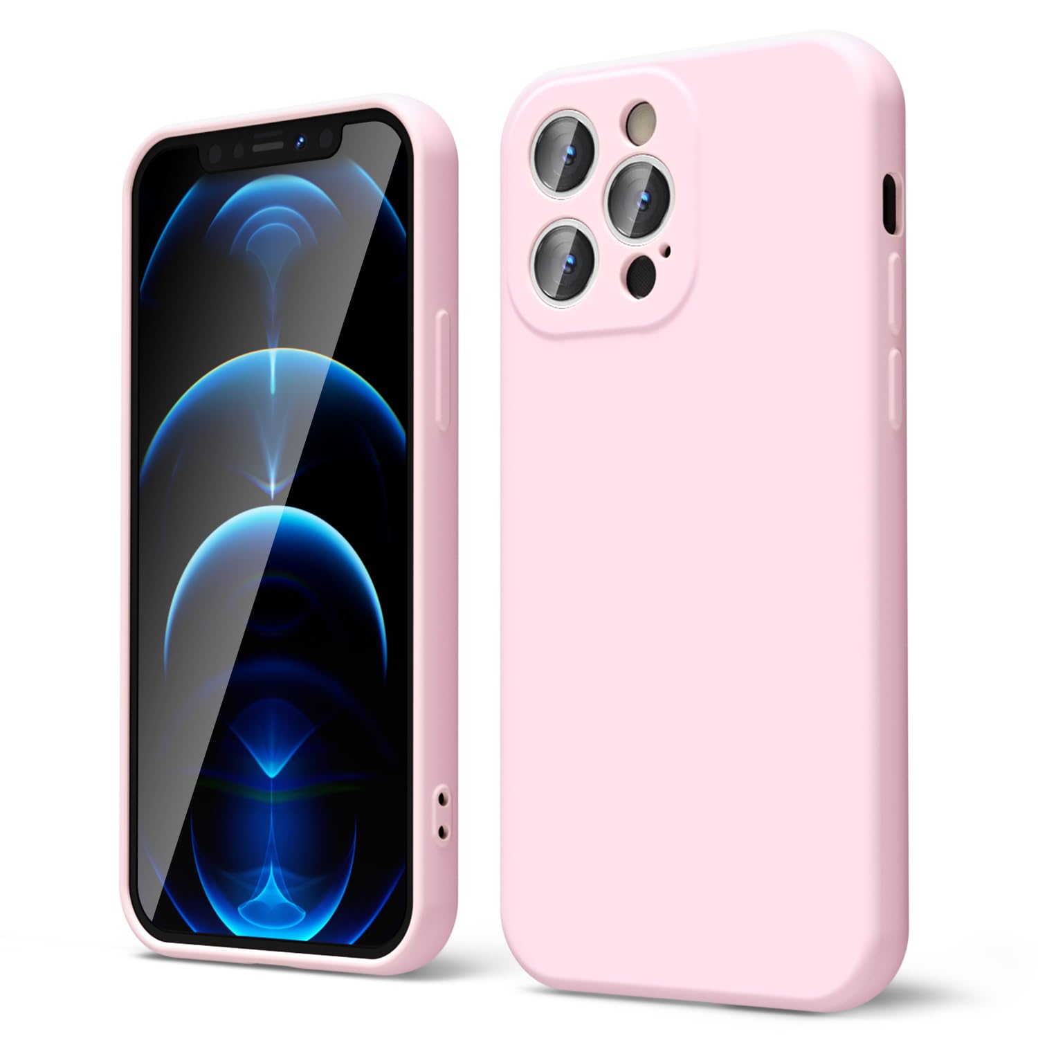 oakxco for iPhone 16 Pro Max Case Liquid Silicone, Soft Rubber Gel Elegant Aesthetic Basic Simple Cover, Cute Thin Slim TPU Matte Solid Color Plain Smooth Case for Women Girl, Light Pink — view 958