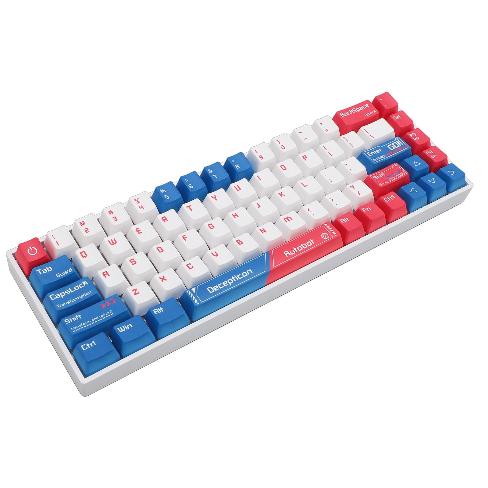Cuifati Teclado Mecánico para Juegos de 68 Teclas para VALORANT, Teclado Mecánico Estilo Yoru, Mini Teclado para Juegos RGB para Jugadores de PC con - Interruptor Rojo