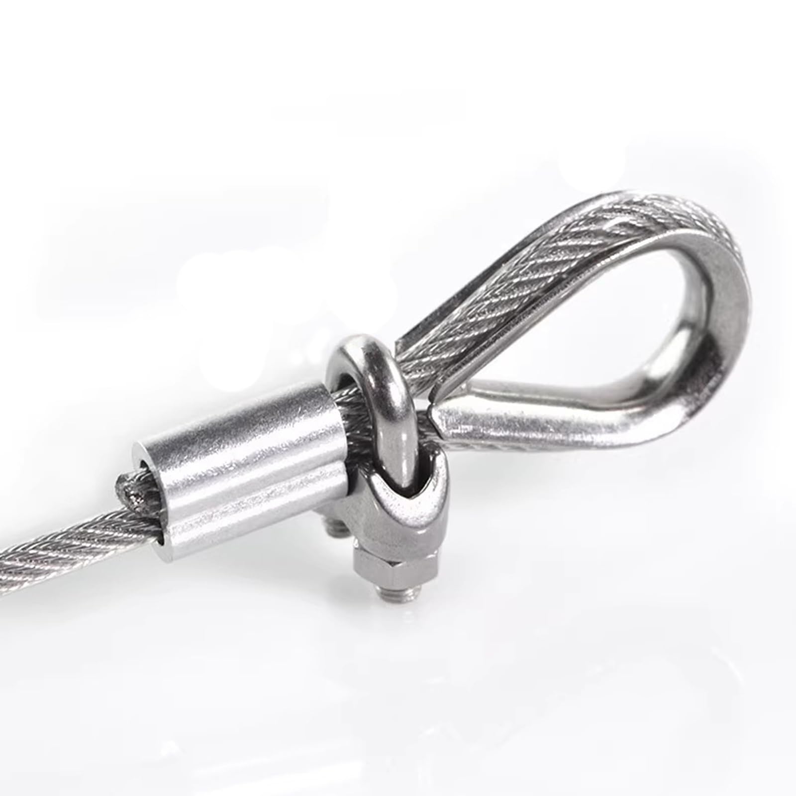 2 Pcs Edelstahl Kausche 18 mm, Rostfreie Marine Drahtseilklemme | Aus Edelstahl Drahtseile Kauschen, Leichte Kabelschuh Herzkausche für Bootszubehör, Kabelkauschen