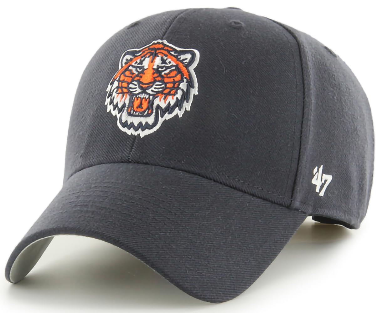 47 MLB Cooperstown MVP Adjustable Hat, Adult One Size Fits All (Detroit Tigers), Detroit Tigers, One size