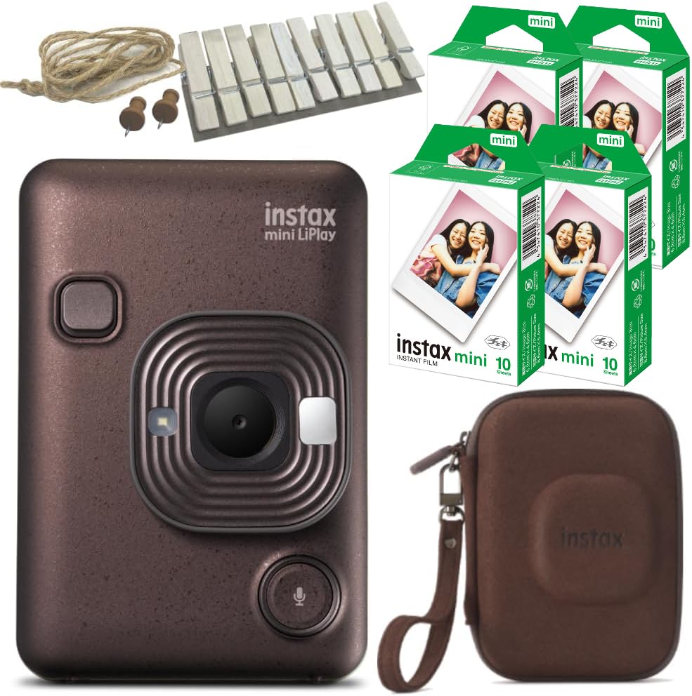 Amazon.co.jp: チェキ instax mini LiPlay リプレイ ディープブロンズ 