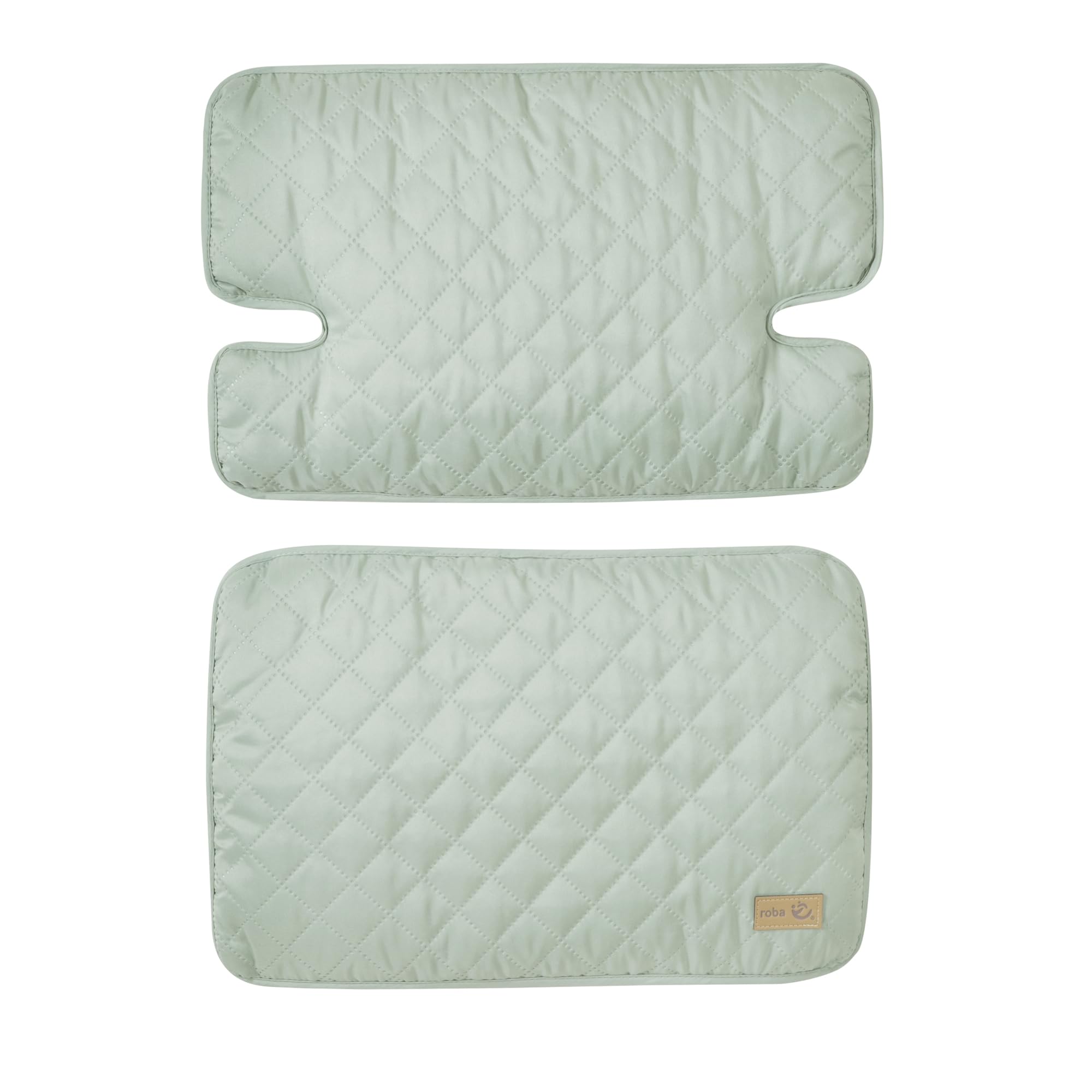roba riduttore di seduta 2 pezzi “roba Style” - accessorio per seggiolone “Nature Up” - cuscino del sedile imbottito e facile da pulire - da 6 mesi - verde ghiaccio (Frosty Green)