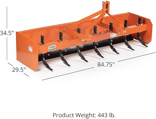 Miniatura 2 de Titan 4' - 7' caja de la cuchilla del tractor accesorio categoría 1 gato 0 escarificador caña