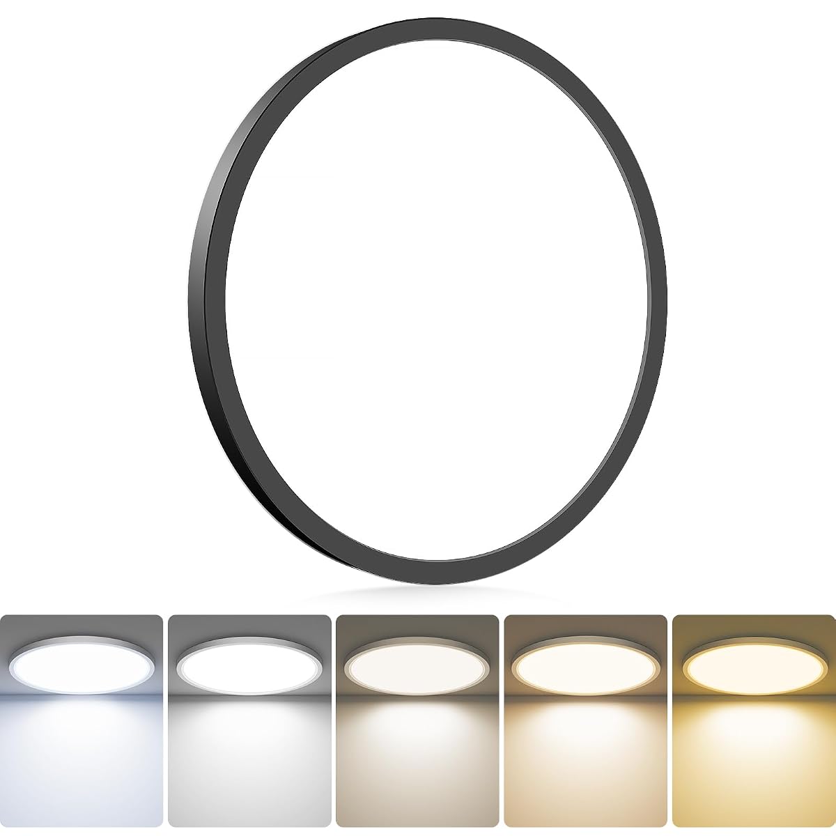 hepside 1Pack LED Flush Mount Ceiling Light Fixture 13Inch 24W