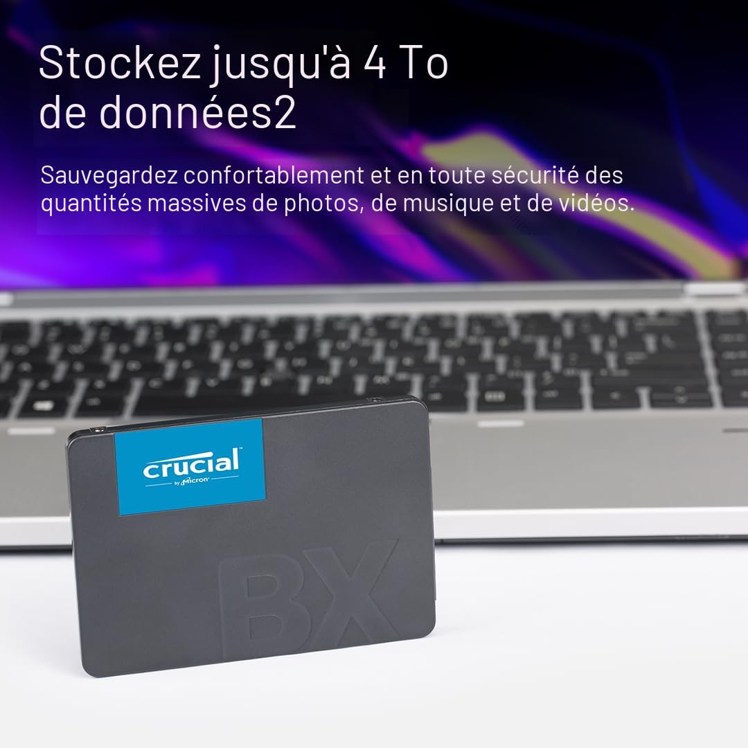 Crucial BX500 CT1000BX500SSD1 Disque SSD interne 3D NAND SATA 6,3