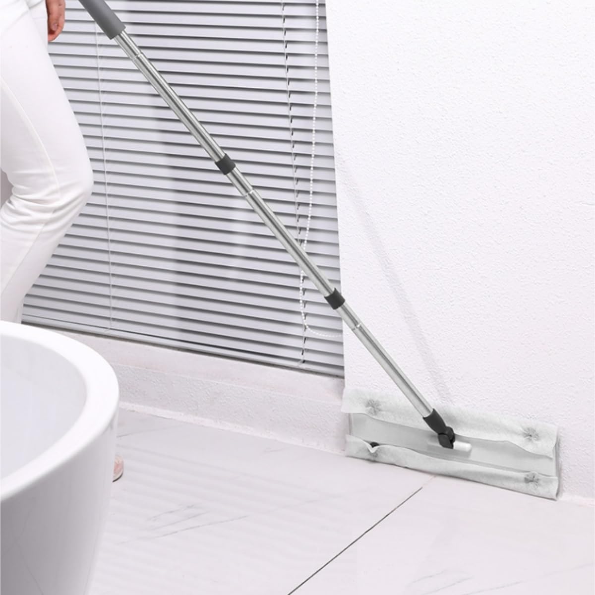 Spazzolone per Pavimenti Strumento for Lavare A Mano Pigro, for Lavare I Pavimenti in Modo Domestico, for Lavare A Secco E Bagnato, A Doppio Scopo, Orizzontale Mocio Pavimenti Mocio Mop
