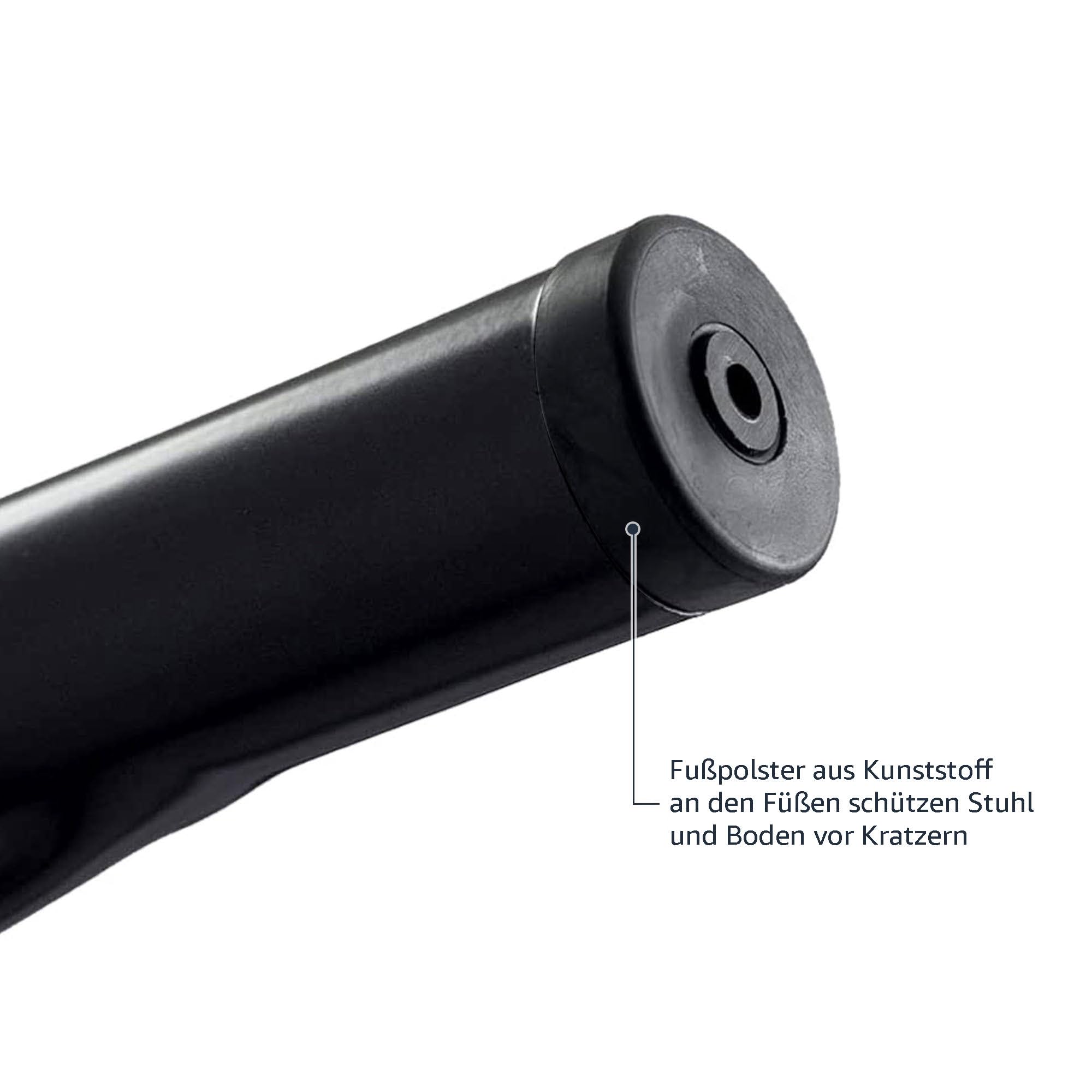 Amazon Basics Esszimmerstühle aus Metall, mit Rückenlehne, stapelbar, Bistro, Küche, Innen- & Außenbereich, 4er-Set, Schwarz, 51 x 43 x 85 cm
