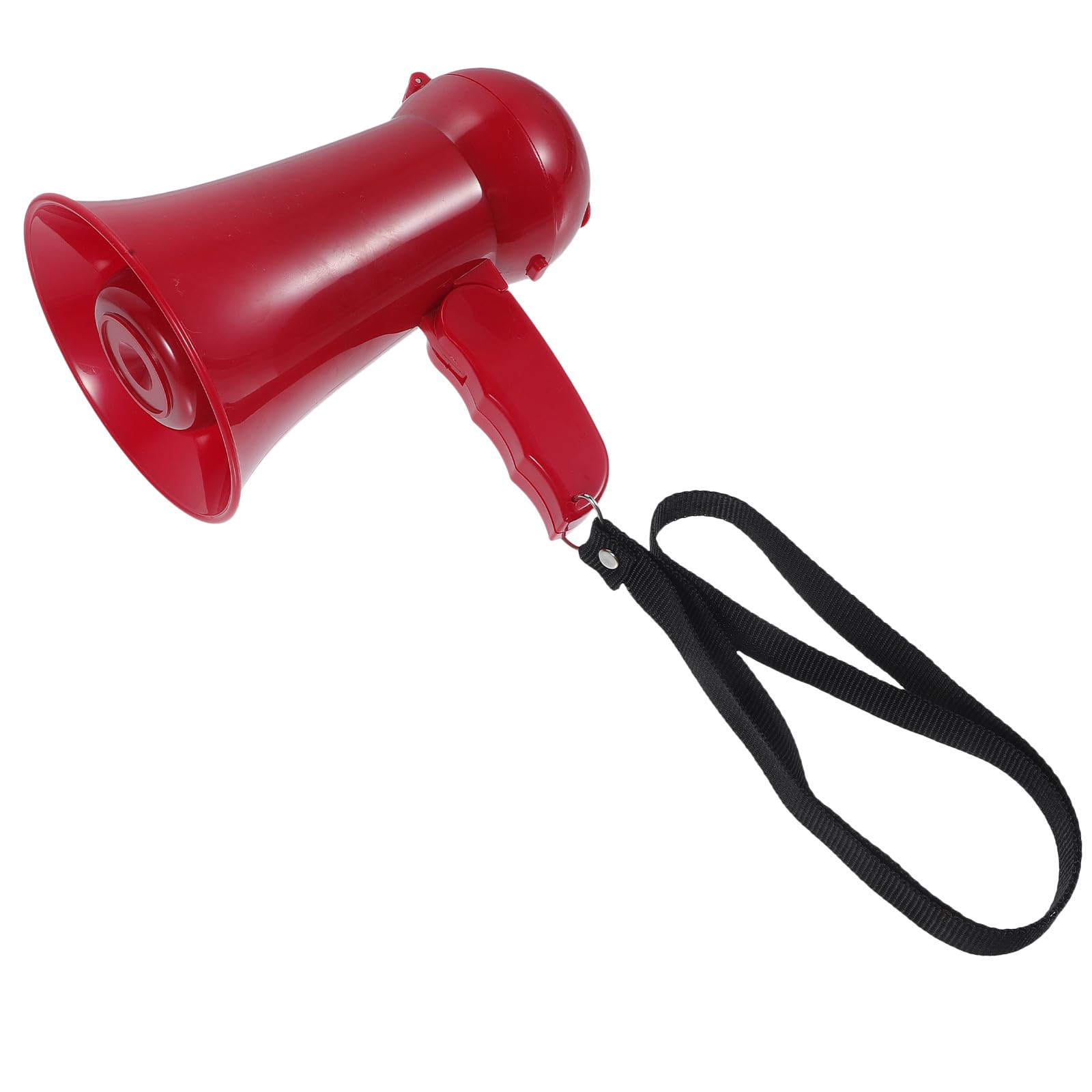 Megáfono Portátil Mini de Plástico Rojo con Volumen Ajustable Generador de Ruido para Eventos Deportivos y Fiestas Altavoz a Pilas Ligero para Animadores y Entrenadores