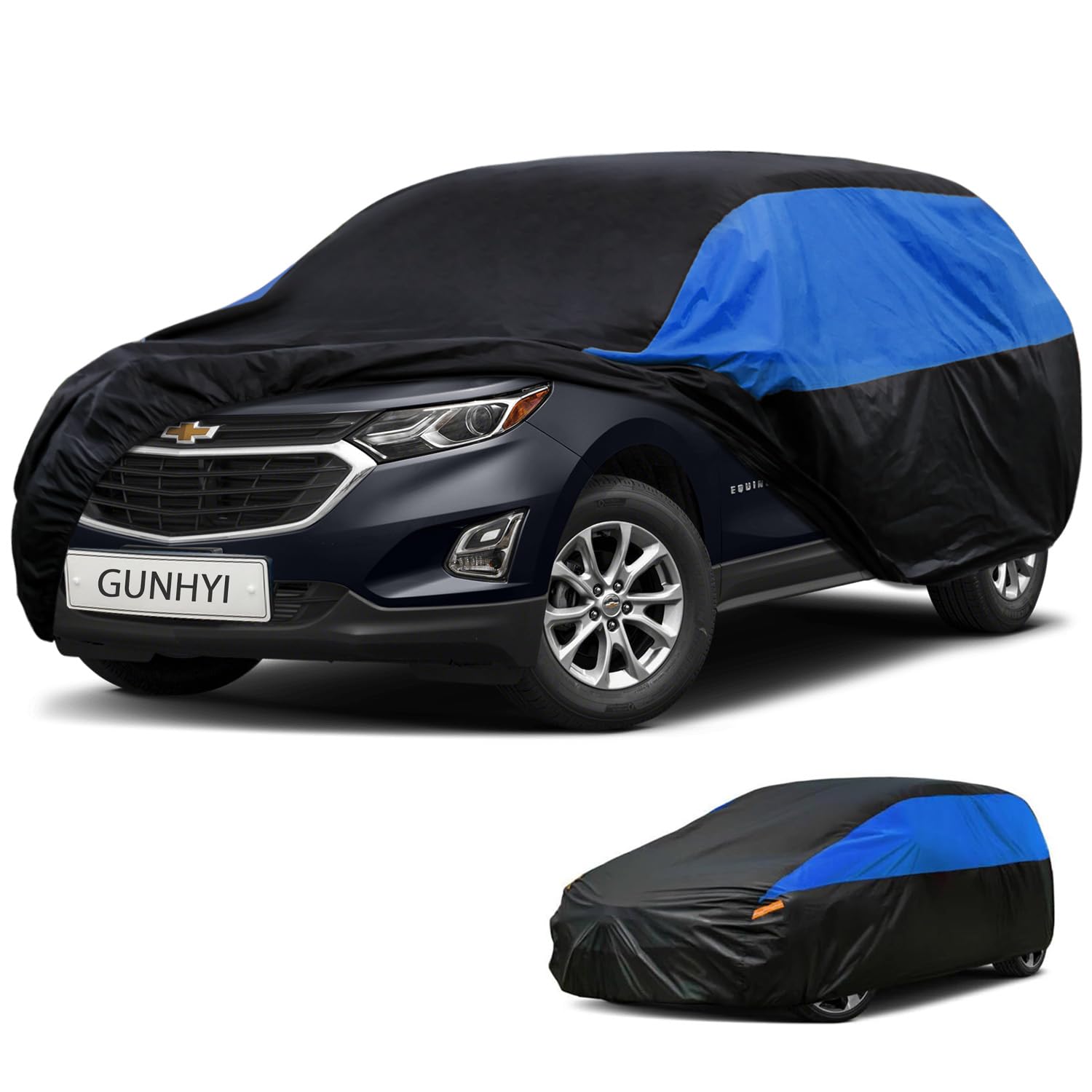 GUNHYI Chevrolet Car Cover Custom Fit Chevrolet Chevy Equinox Waterproof All Weather, Lightweight Full Exterior Cover for Automobiles Outdoor Sun UV Rain Dust Snow Wind Protection.