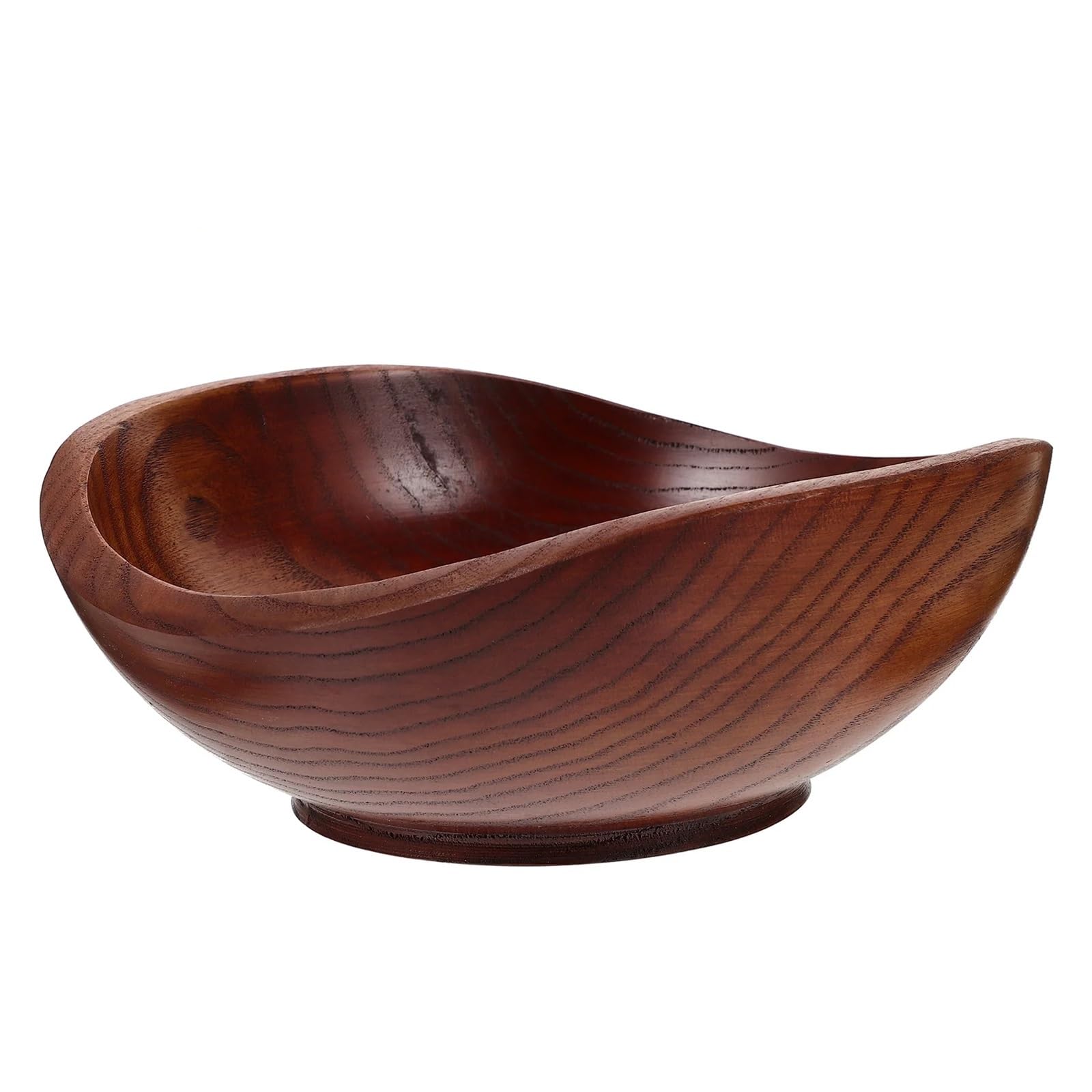 Cuenco de madera para servir frutas y ensaladas, decoración de cocina ecológica, cuenco grande de madera, cuenco de madera natural hecho a mano, vajilla sostenible