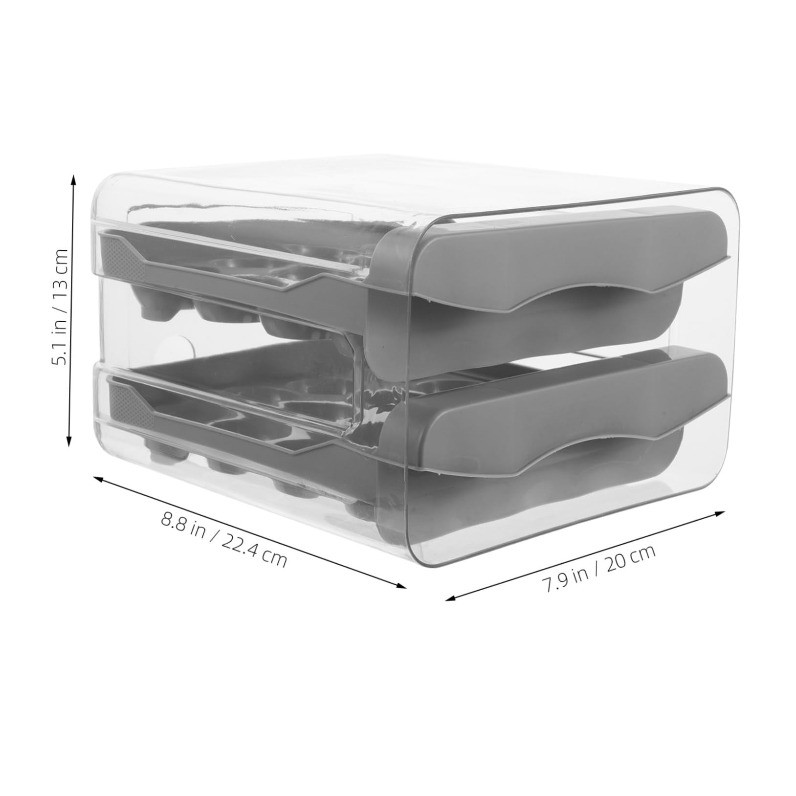 Gatuida Caja Para Guardar Huevos De Doble Capa Rejillas Transparente Para Refrigerador y Cajón De Cocina Organizador De Huevos Estante Para Guardar