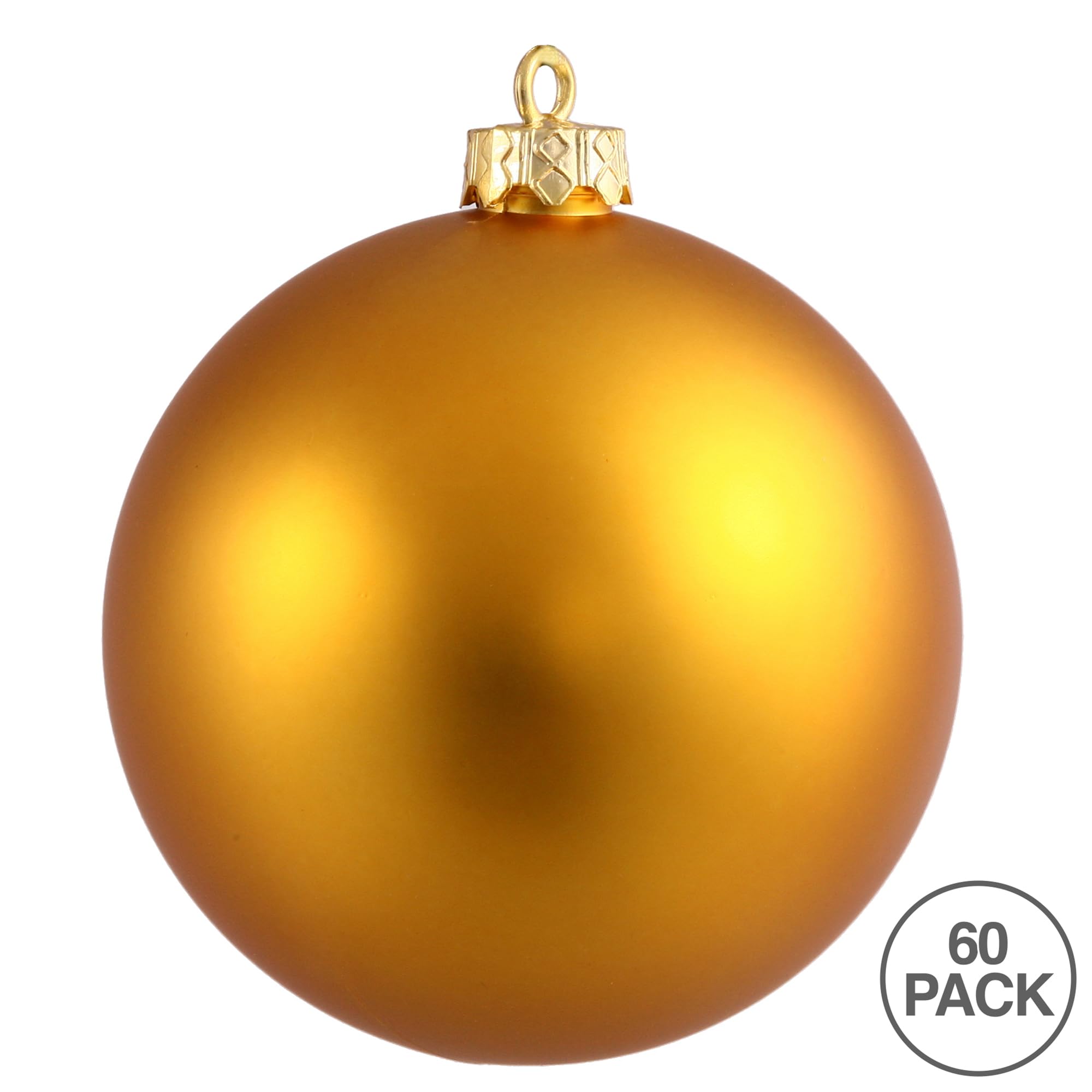 Vickerman inastillable Bolas de árbol de Mate, Oro Envejecido, 2.4"