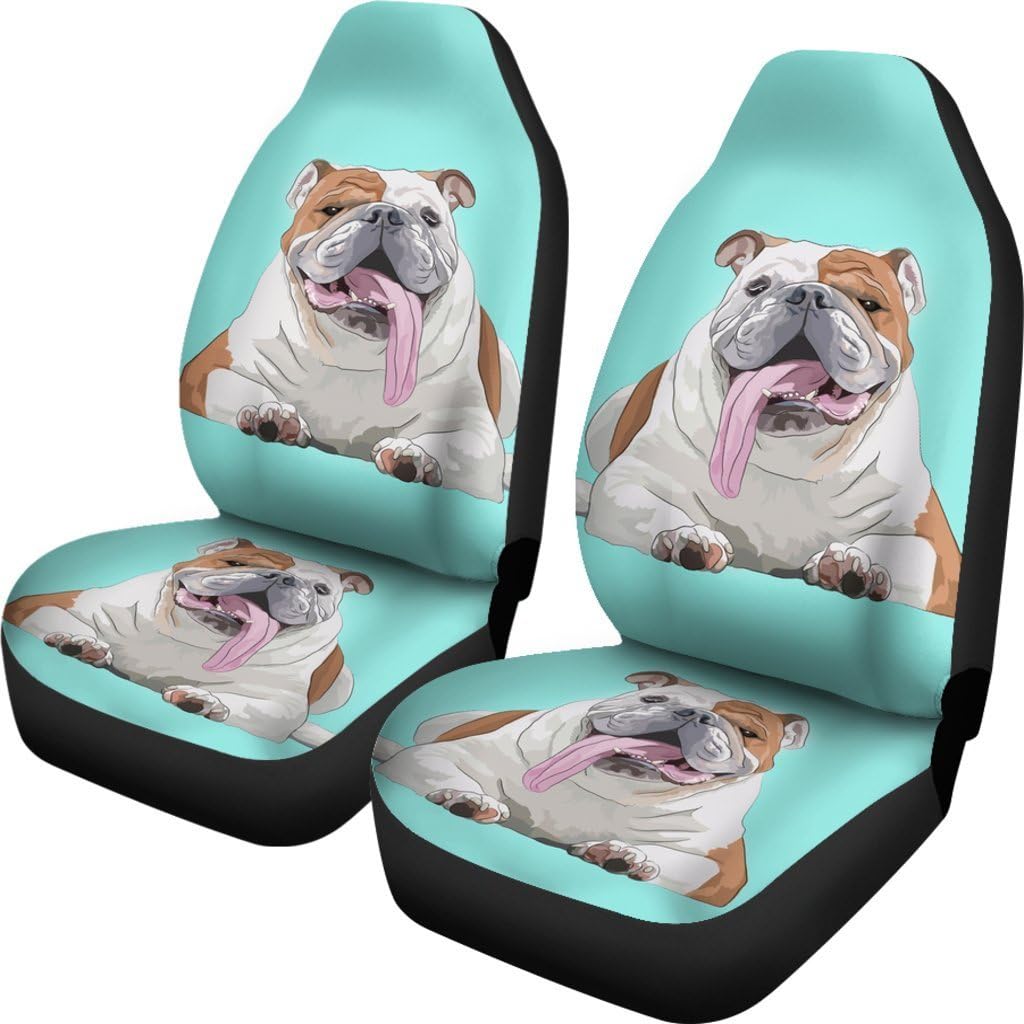 Bulldog Print Car Seat Covers