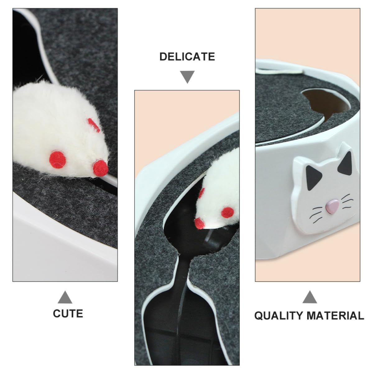 POPETPOP Juguete para Mascotas Cat House Cat Toys Juguetes Gatito automático Juguete Giratorio para Mascotas Juguete Interactivo para Mascotas Juguete de Caza del ratón AbS