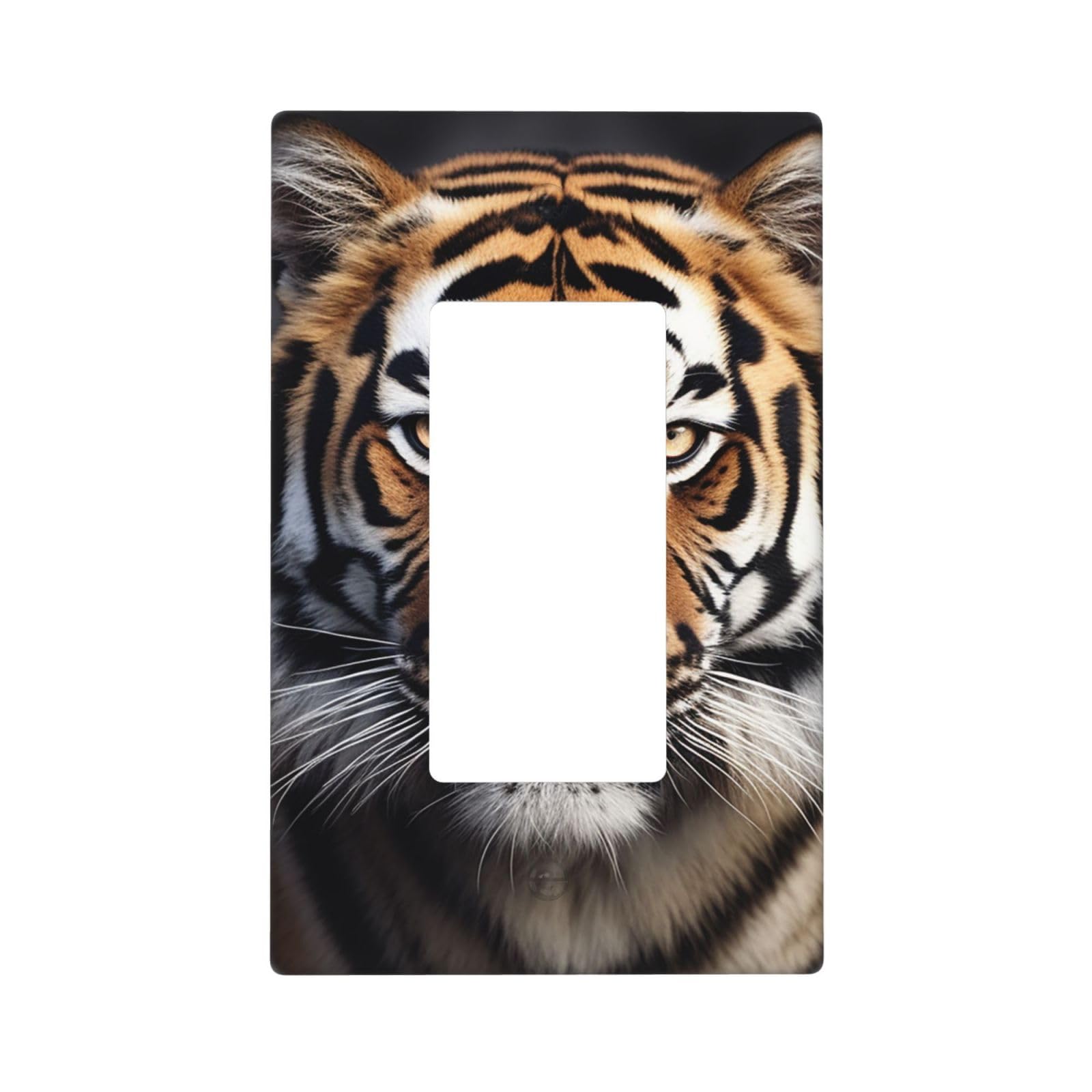 Decorator Wall Plate 1 Gang Light Switch Covers Decorator Receptacle Outlet Covers Tiger Wall Plates for Electrical Outlets Plug Cover Single Rocker Switch Plates