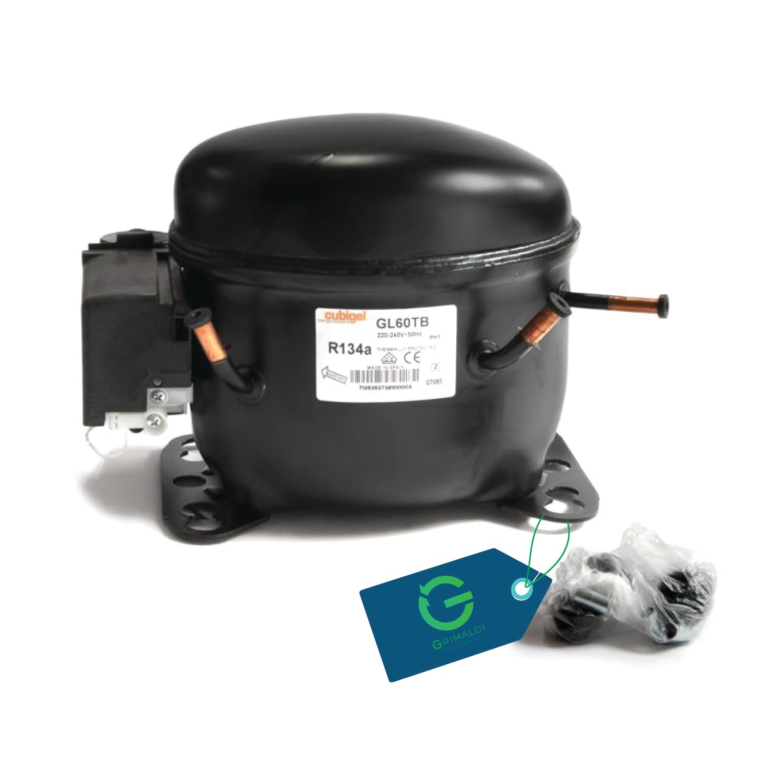 G GRIMALDI Compressore Cubigel GU60TG R134a HMBP 1/5 HP 5,68 cc