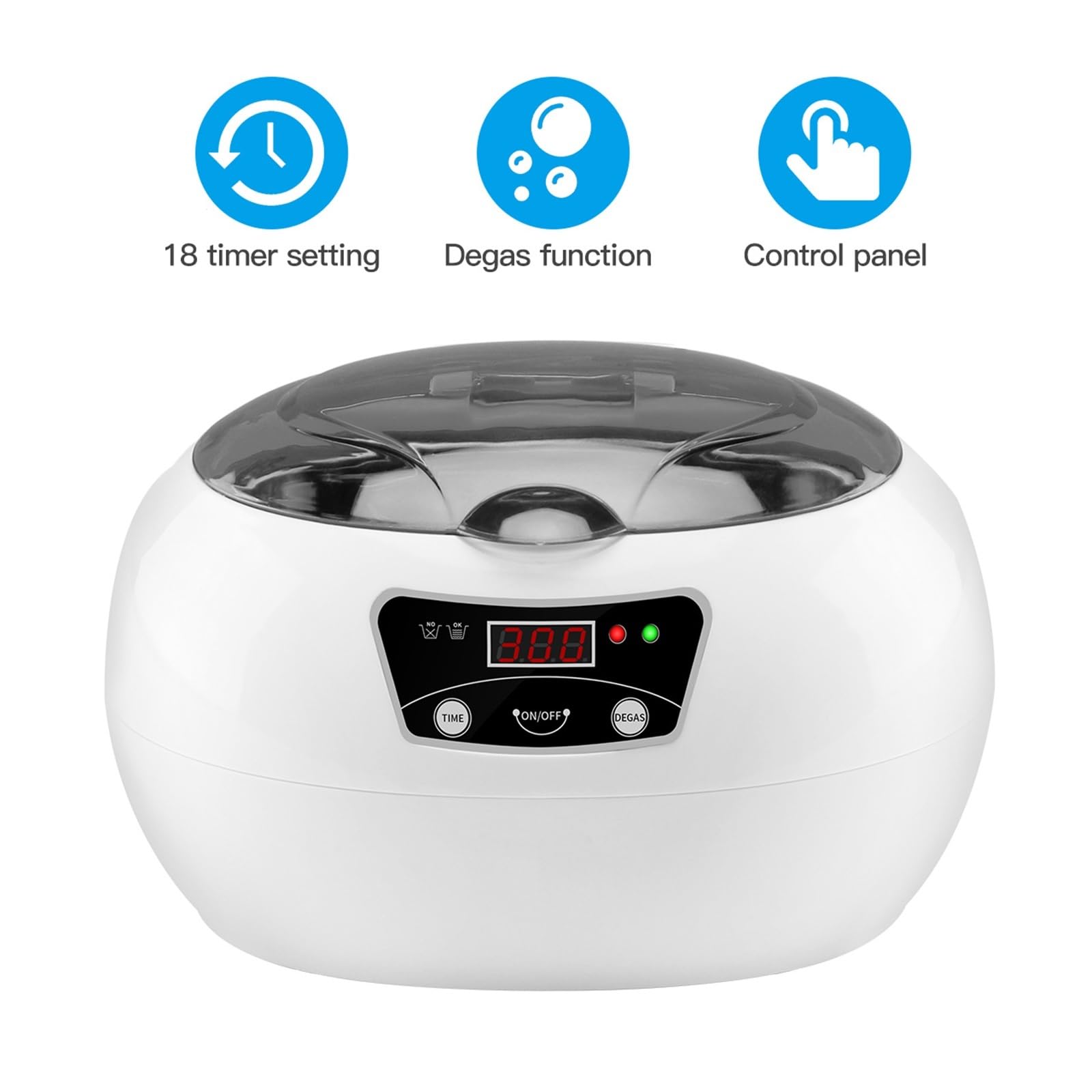 Czyszczarka ultradźwiękowa 50W 600ml Myjka Ultradźwiękowa Wave Czyszczenie Biżuterii Polerka Do Zegarków AGD