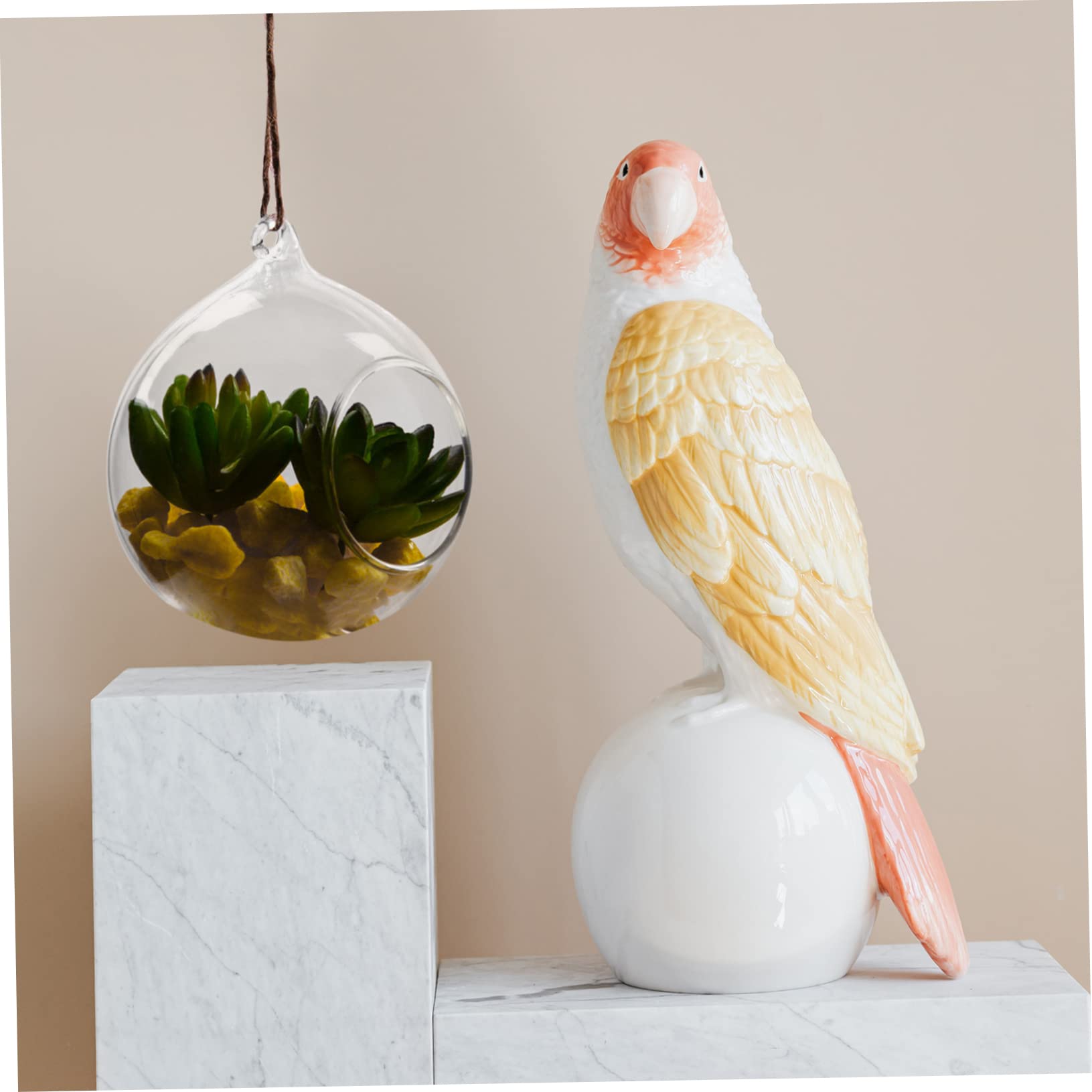 Lot de 4 pots de fleurs artistiques ronds en verre pour décoration de la maison - Design unique pour l'intérieur et l'extérieur - Parfait pour la décoration de jardin