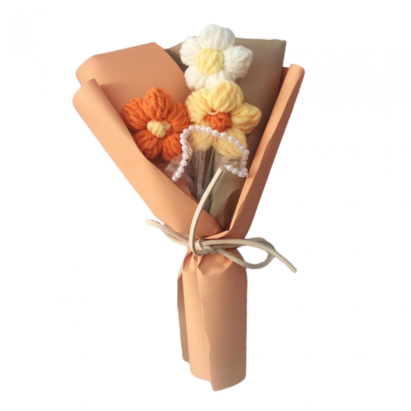Amazon｜Dualoai 手作りニットブーケ プリザーブドフラワー 母の日 花