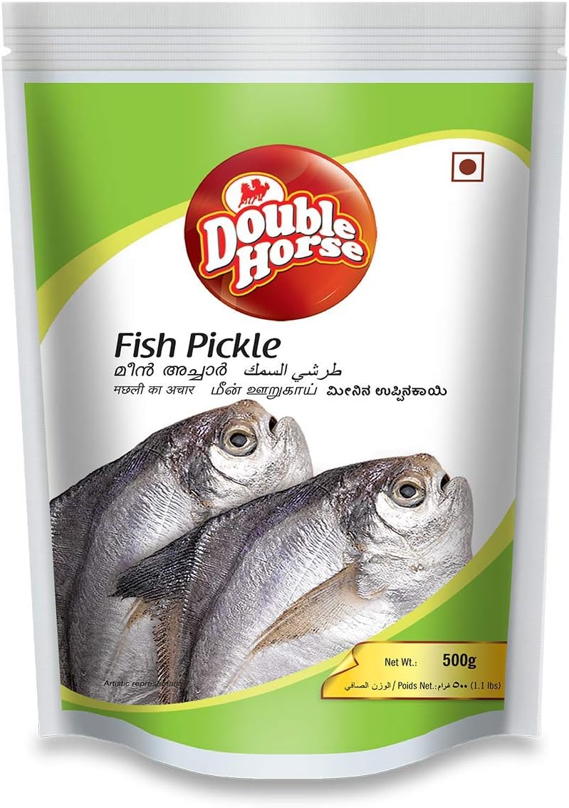 Double Horse Authentic Kerala Style Fish Pickle - 500 Grams |Non-Veg Kerala Pickle| Fish Achaar| Export Quality|Home Made|Hot & Spicy