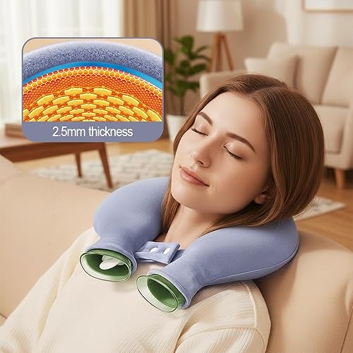 Miniatura 7 de MiOYOOW U-Shaped Hot Water Bottle, Thickened Soft Removable Neck & Shoulders Heating Bag with Ergonomic Design, Leak-Proof Hot Cold Dual-Use Neck