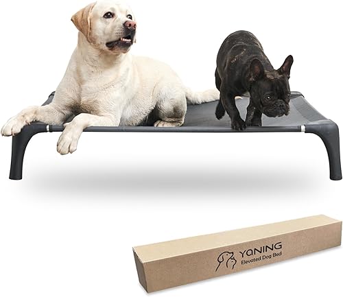 Miniatura 1 de Cama elevada para perros grandes, no necesita tornillos, cama elevada para perros con patas que admiten mascotas, soporta hasta 150 libras, cama