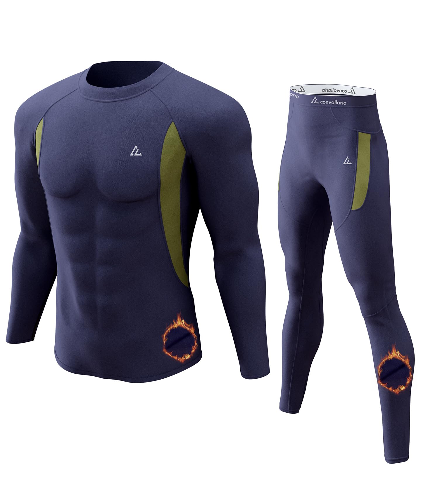 CL convallaria Thermal Underwear Long Johns Set Mens Winter Gift Hunting Gear Sport Base Layer Bottom Top
