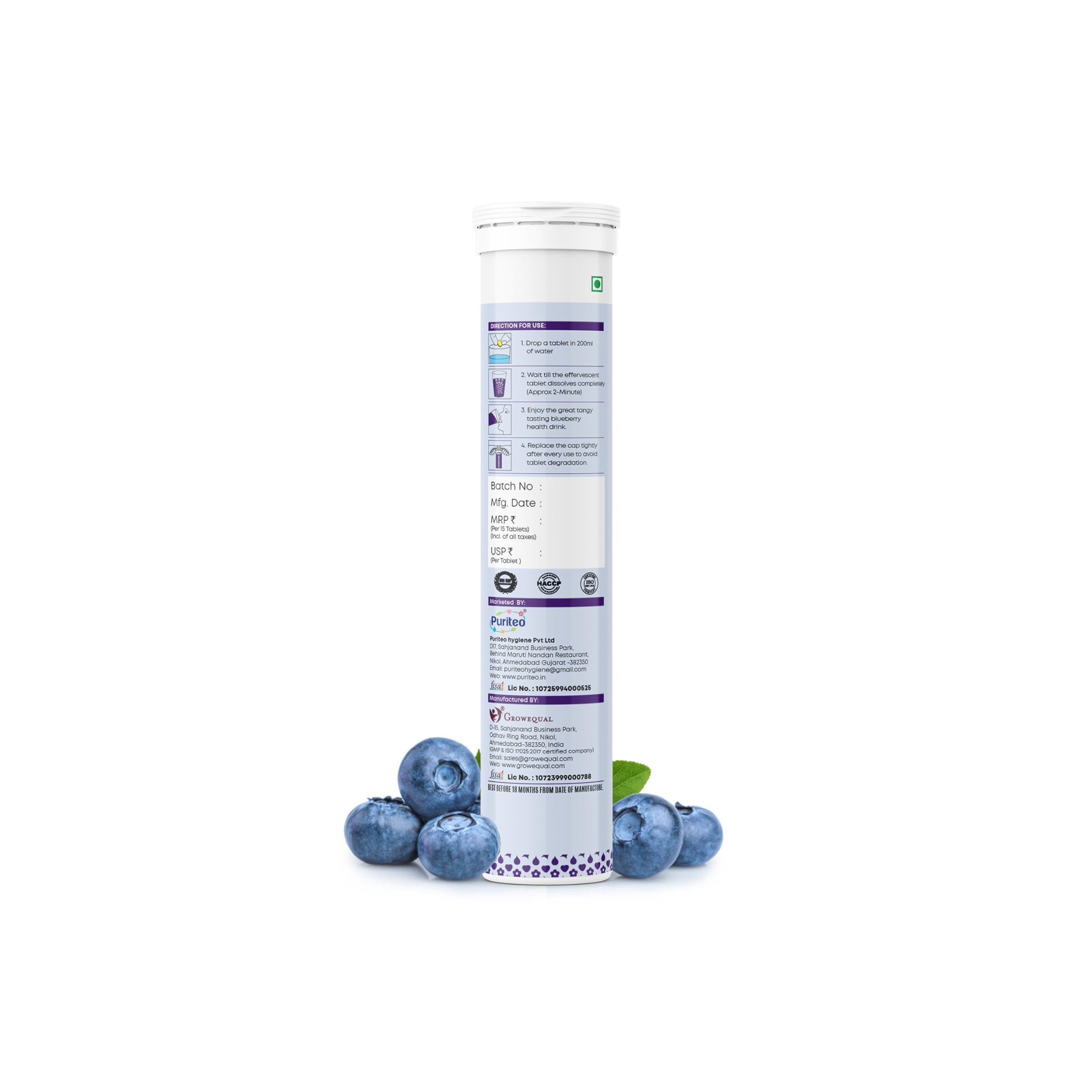 Puriteo Stress & Hangover Relief Effervescent Tablets | Pack Of 6 1