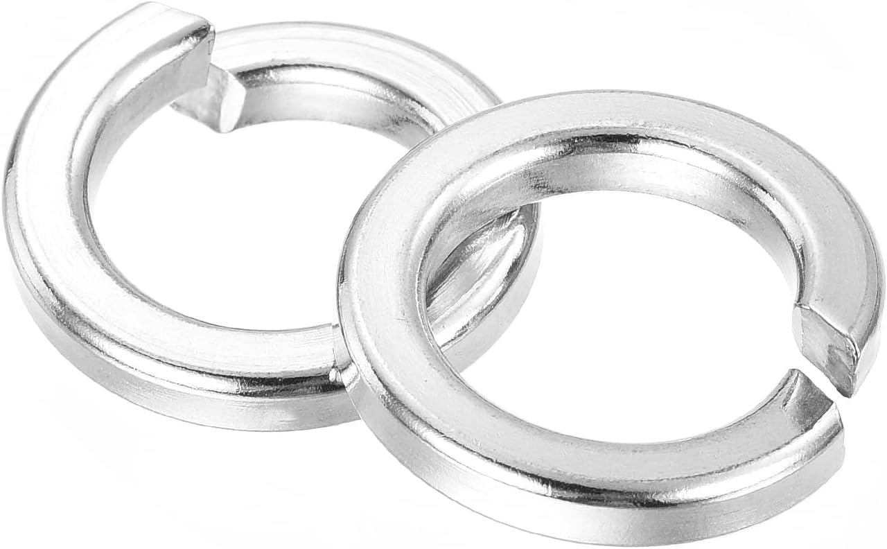 sourcing map M16 Split Lock Washer, 30Pcs 304 Stainless Steel Spring Lock Washers Metal Split Ring Washer for Screw Bolts Machinery