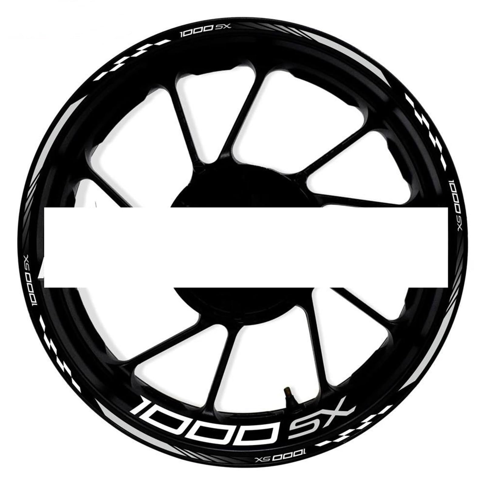 Motorcycle Wheel Sticker Rim Decal Hub Stripe Tape for Kawasaki Z1000SX Z-1000SX Decorative(Color10)
