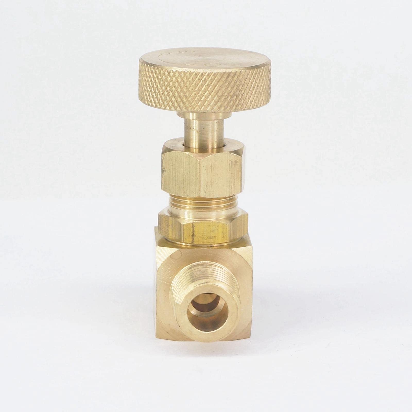 DOLUNTO Nadelventil 1/4 Zoll NPT-Stecker auf Buchse Messing Nadelventil Flow Control 1000 PSI WOG Plumbing Propan-Lehre