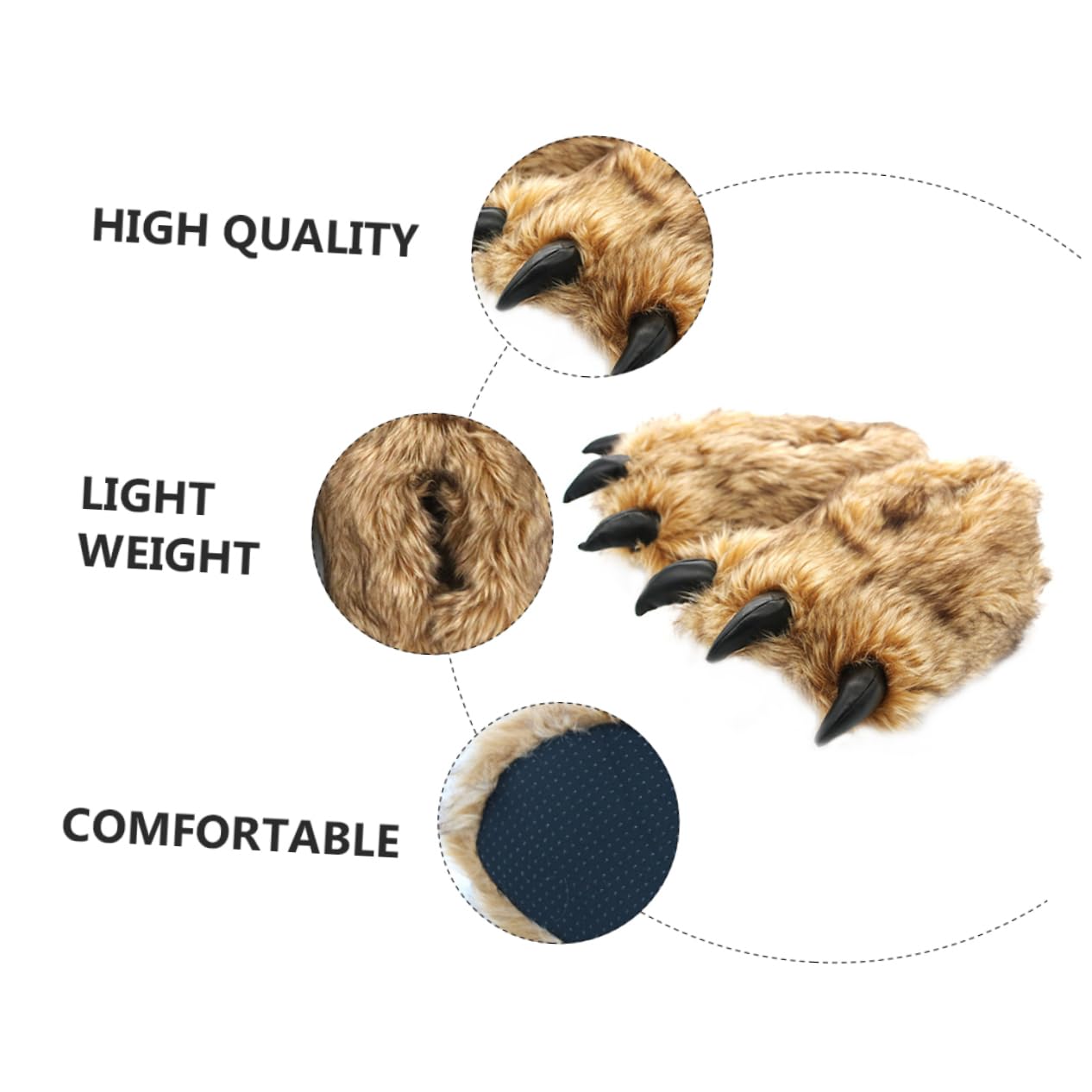 Pantofole ad artiglio d'orso ciabatte invernali ciabatte casa pantofole calde scarpe da per animali unisex di peluche unisex
