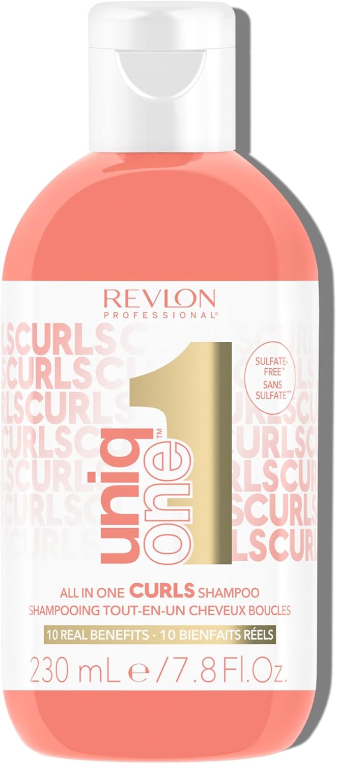 Revlon Professional UniqOne – Shampoo zonder sulfaten – Golvend en krullend haar – vegan shampoo – 10-in-1 haarverzorging – Natuurlijke definitie van krullen – 230 ml