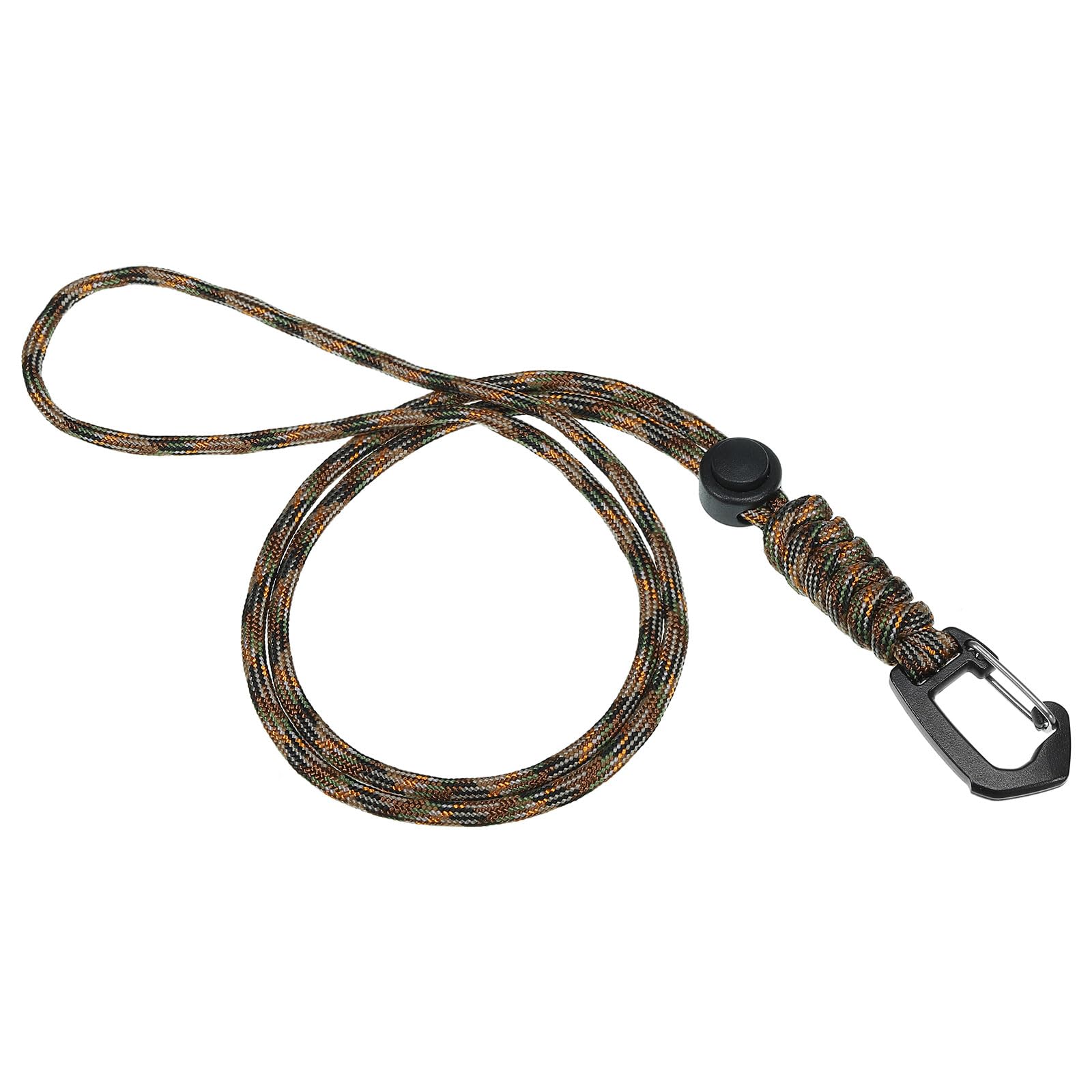 PATIKIL Badge Lanyard 18.8 Inch, Necklace Keychain Cord Metal Clasp Hook Ring Strap for Keys Whistle ID Card Badge Holder Camo Gold