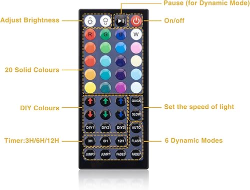 Miniatura 8 de Onforu Paquete de 6 luces LED RGB para exteriores equivalentes a 800 W, 50 W que cambian de color con control remoto, iluminación de escenario IP66,