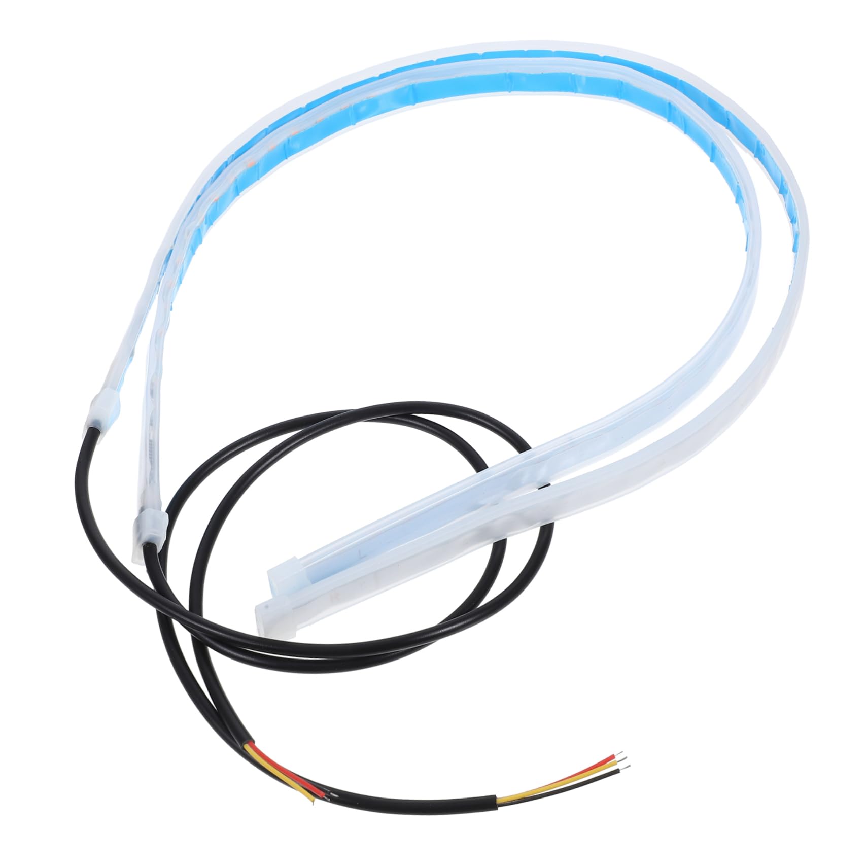 STOBAZA 2Pcs Car Hood LED Light Strip Flexible Dynamic Running Light for Turn Signal Easy Installation Lightweight Design