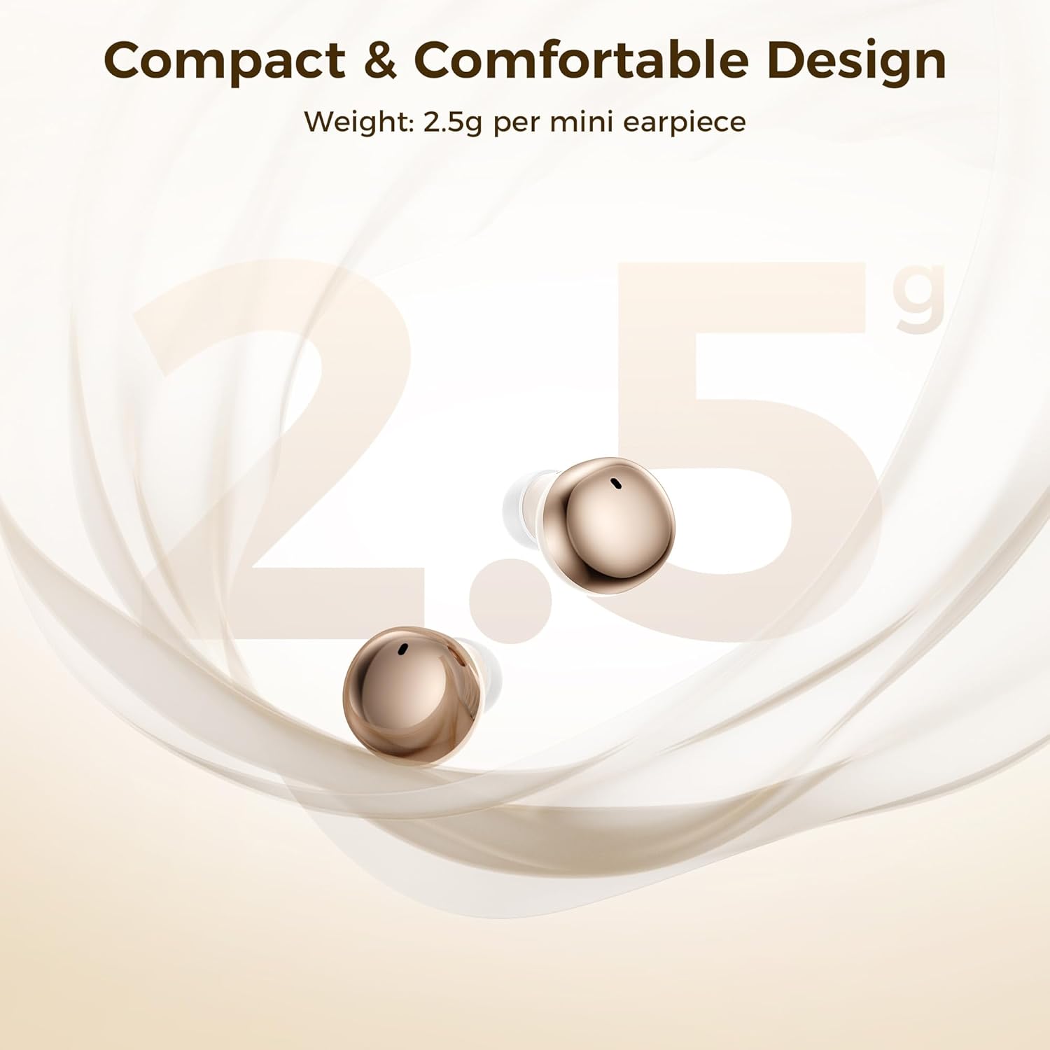 Aesthetic 2-in-1 Wireless Earbuds, Bluetooth 6.0 Ultra-Mini Stylish Headphones for Sleep & Day, Built in Mics & Enhanced Bass Earphones, IPX5 Waterproof All in Comfortable Ear Buds - Image 7