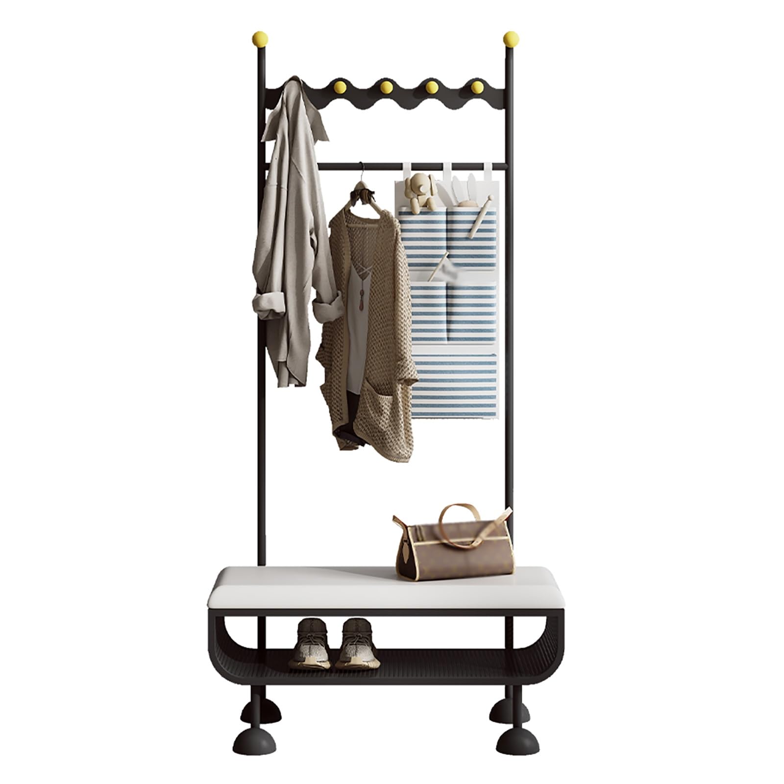 Support à vêtements pour chambre et salon organisateur portable gain de place