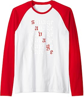 Gym Workouts and Weightlifting Apparel Savage Tee - Trendy Street Wear Urban Hip hop Raglan Baseball Tee