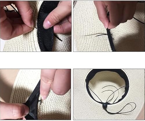 Conjunto de 5 cordões de queixo brancos flexíveis removíveis e à prova de vento, clipe de alça ajust