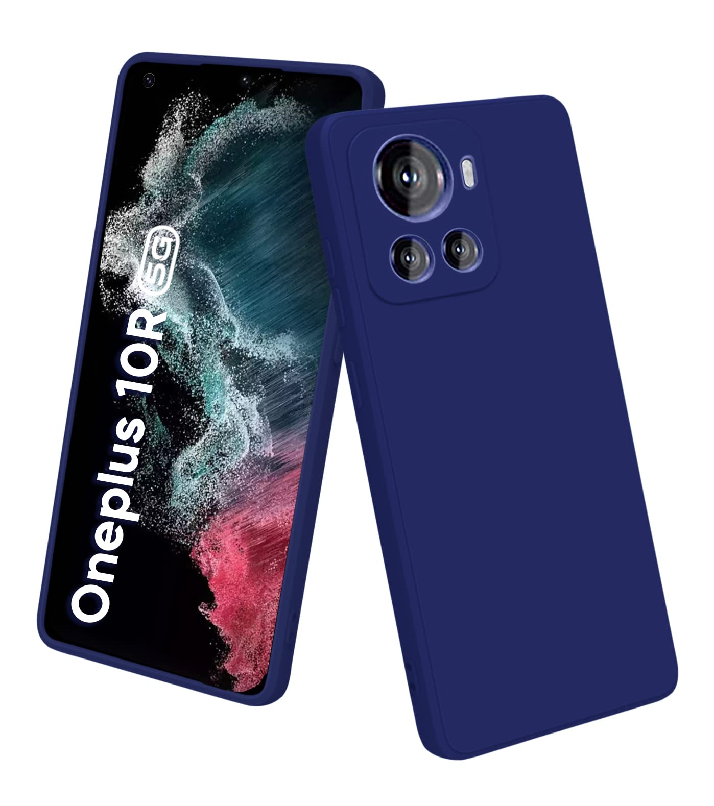 TRUEUPGRADE Liquid Silicone Back Cover Case Compatible for OnePlus 10R 5G | Microfiber Inside | 360 Degree Protection Back Case Cover for OnePlus 10R 5G - Blue (B0B5S9JYMR) Amazon Price History, Amazon Price Tracker