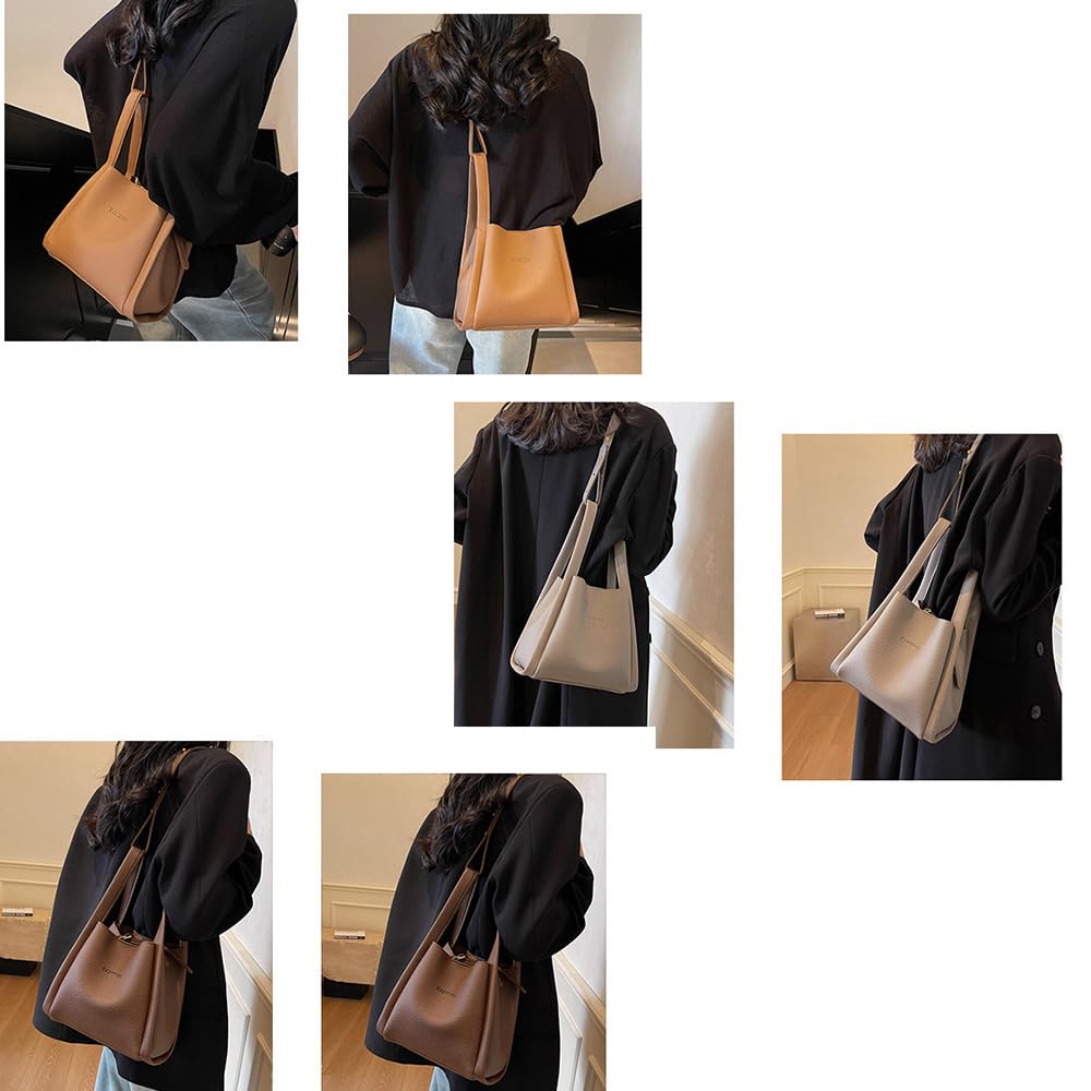 Beuteltasche für Damen, Vintage-Beuteltasche, Leder-Beuteltasche, Vintage-Schulterbeuteltasche für Damen