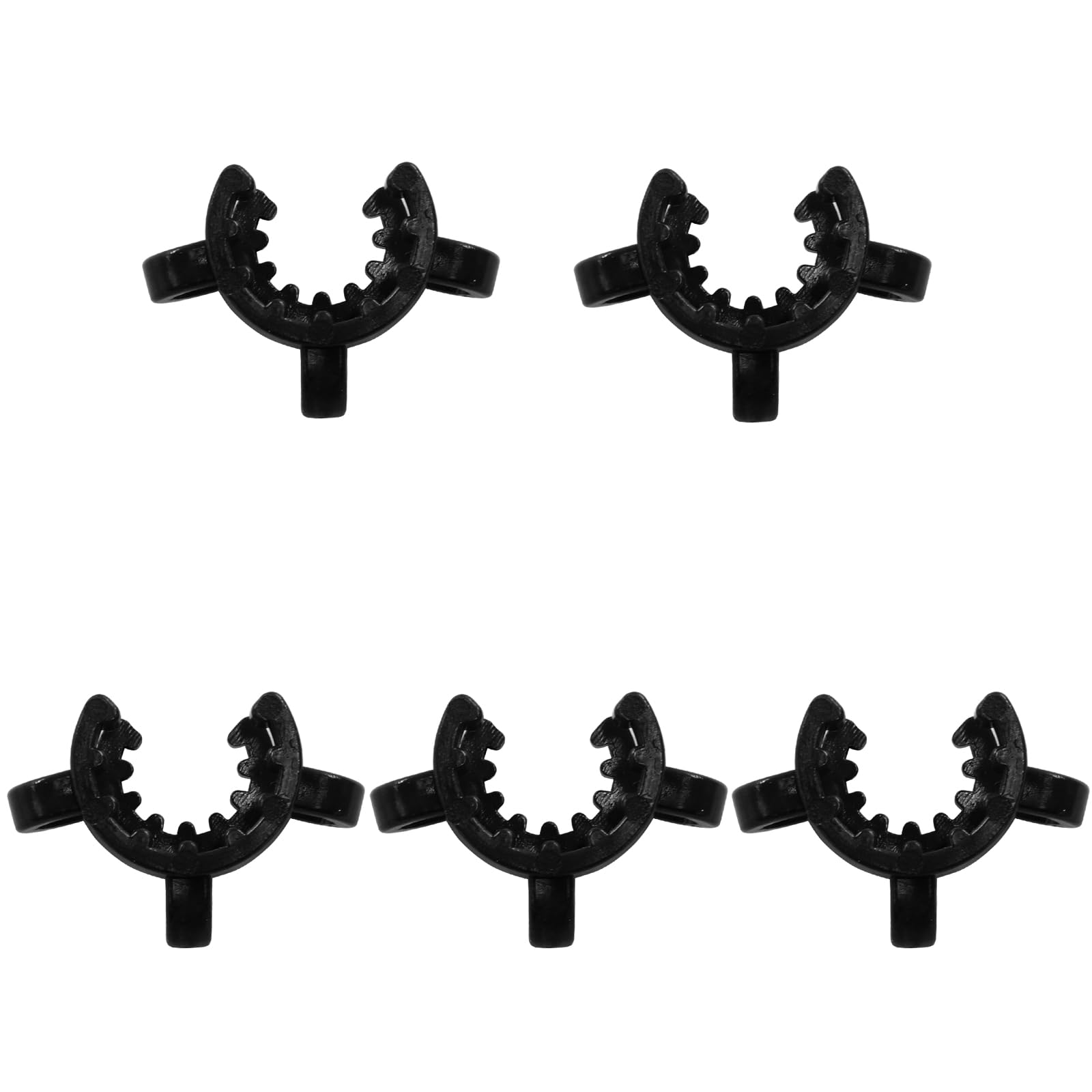 5 PCS 14mm Lab Joint Clips - Lab Keck Clamps Joint Lab Accessory for Glass Standard Conical Interface Clip Ground Glass Joint - Black
