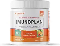 Nutrends Imunoplan Shot Matinal com Glutamina, Cúrcuma, Vitamina C, Vitamina D e Própolis, Sabor Laranja com Acerola, 220g