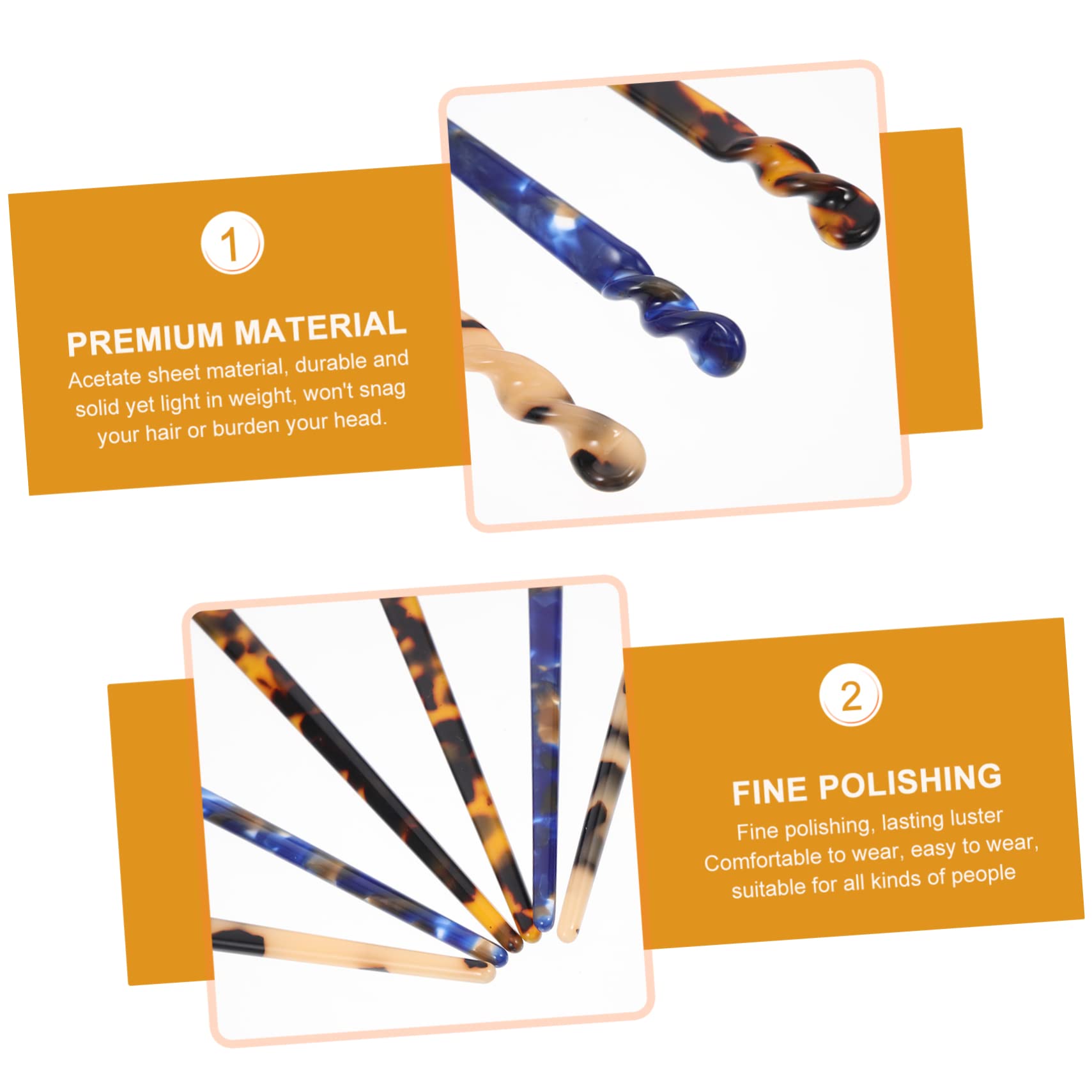 FRCOLOR 3 Set Di Forcine Per Eleganti Accessori Per Stile Retrò Con Bordi Lisci Per Realizzare Chignon Uso Quotidiano 6 Pezzi*3