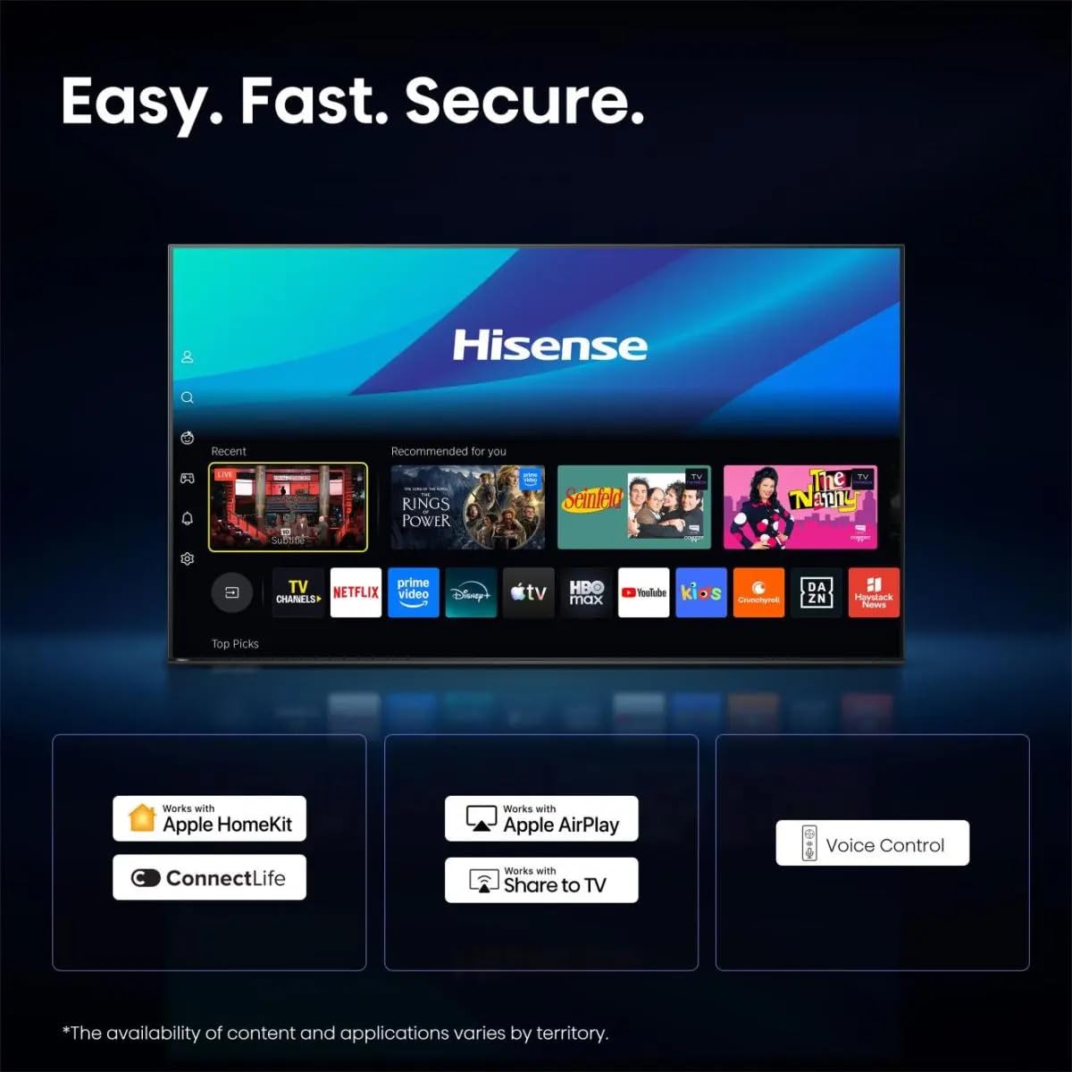 Hisense 65E7S Pro - TV QLED Gaming 65" (164 cm), 4K UHD, 144Hz Natif, Dolby Vision IQ & Atmos, HDMI 2.1, FreeSync Premium, Smart TV VIDAA U9.5, Contrôle Vocal Alexa intégré [Modèle 2026]