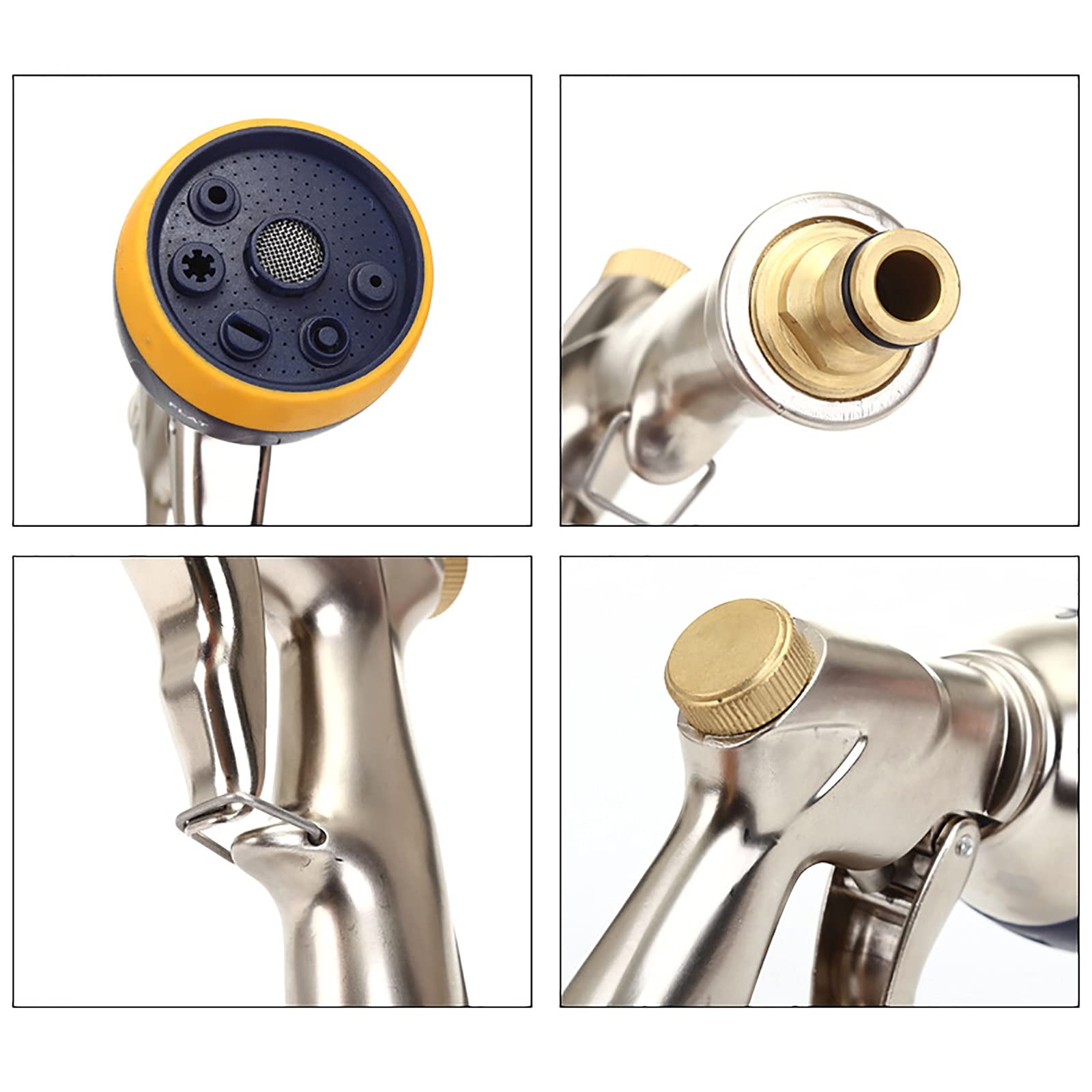 Pistola Pulverizadora para Riego Metal cobre lavado de coches pistola agua jardín arma herramienta para Limpiar Riego