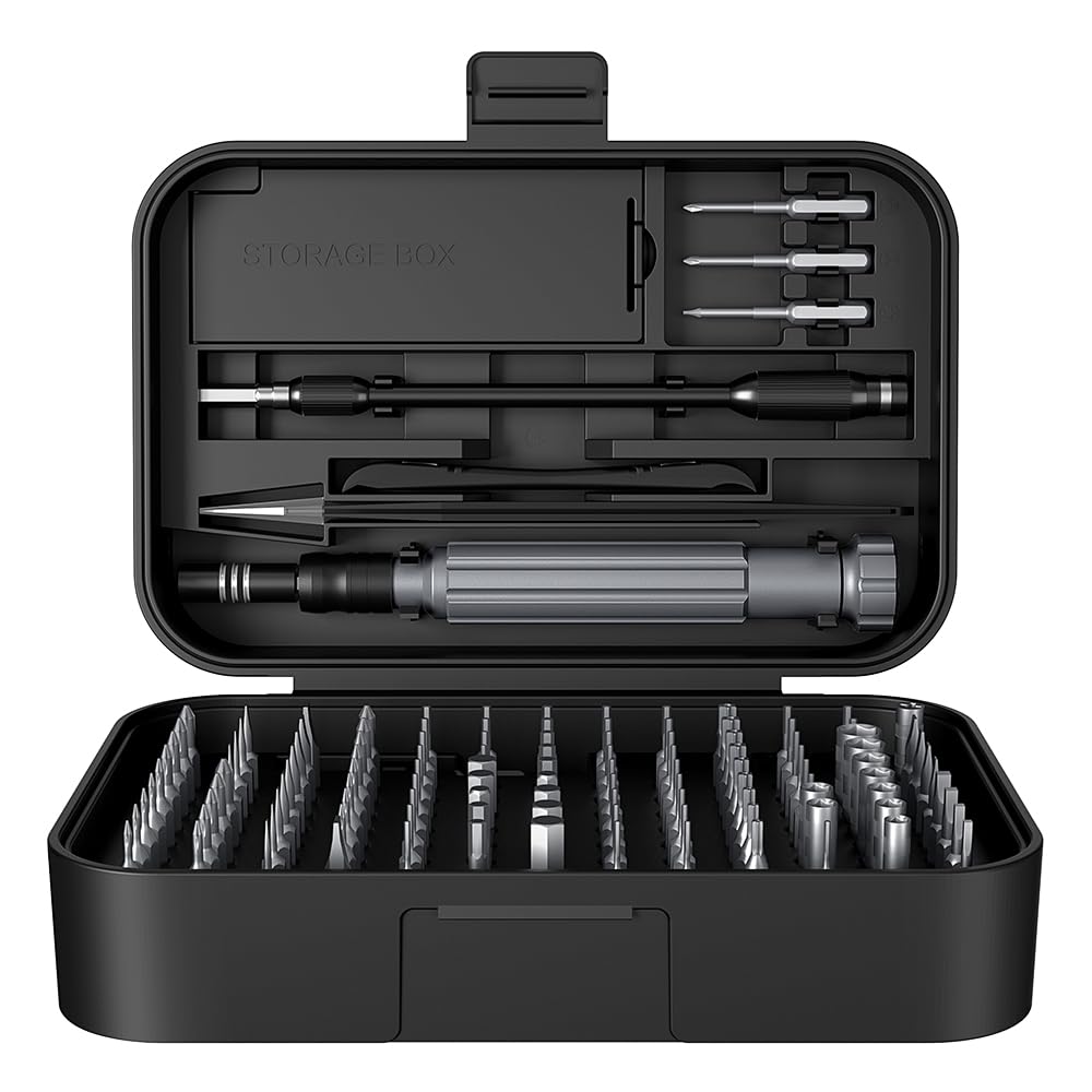 Precision Screwdriver Set, 150 in 1 Electronics Tool Kit with 120 Bits Magnetic Screwdriver Set & 30-bit Tool Set Handy Repair Tool for Computer Phone Watch Camera Laptop, Black